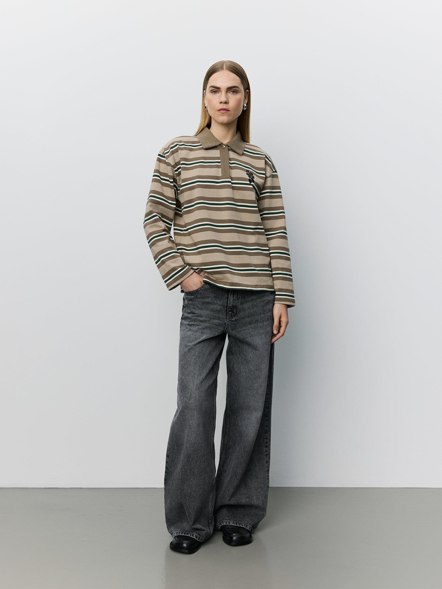 sofie-schnoor-priasw-langarm-polo-braun-gestreift-s image 2