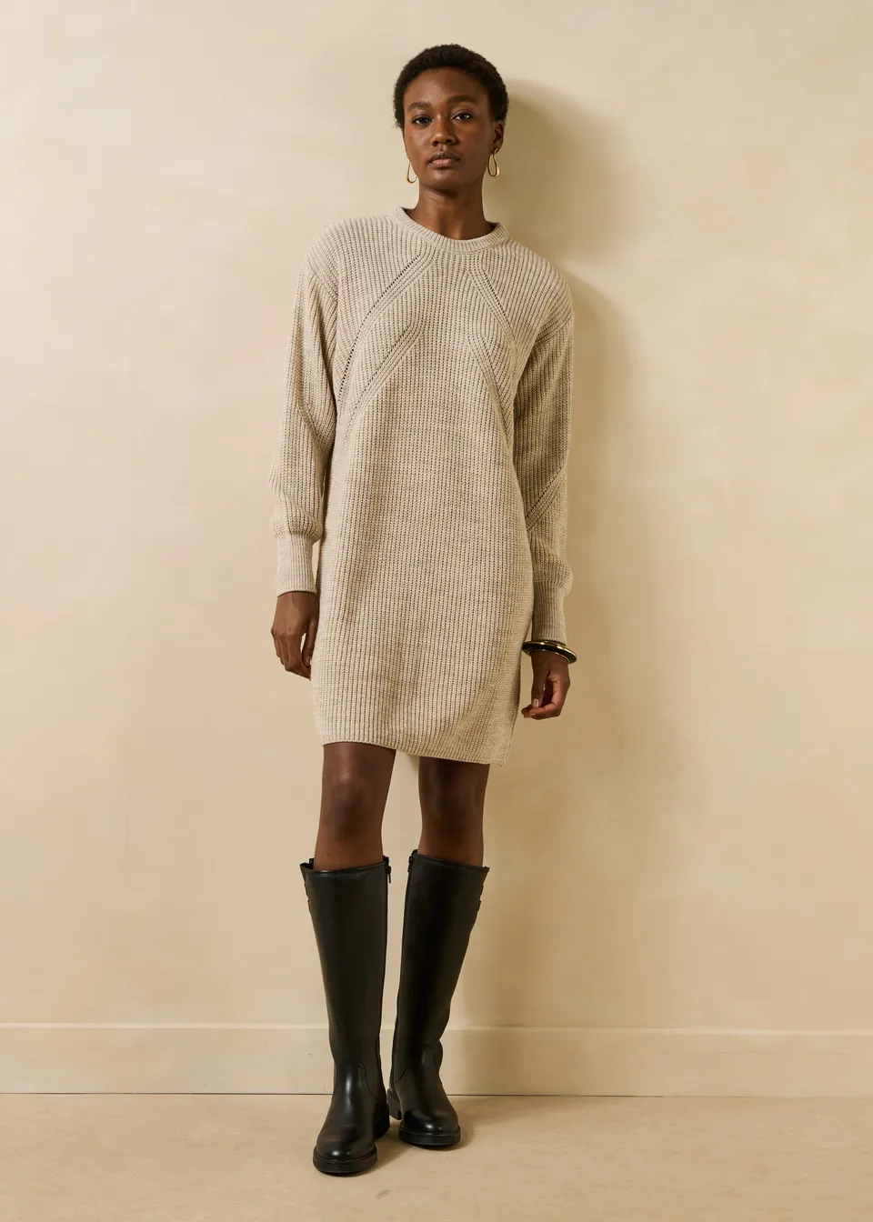 la-f-e-marabout-e-godoy-strickkleid-beige-wolle-alpaka image 1