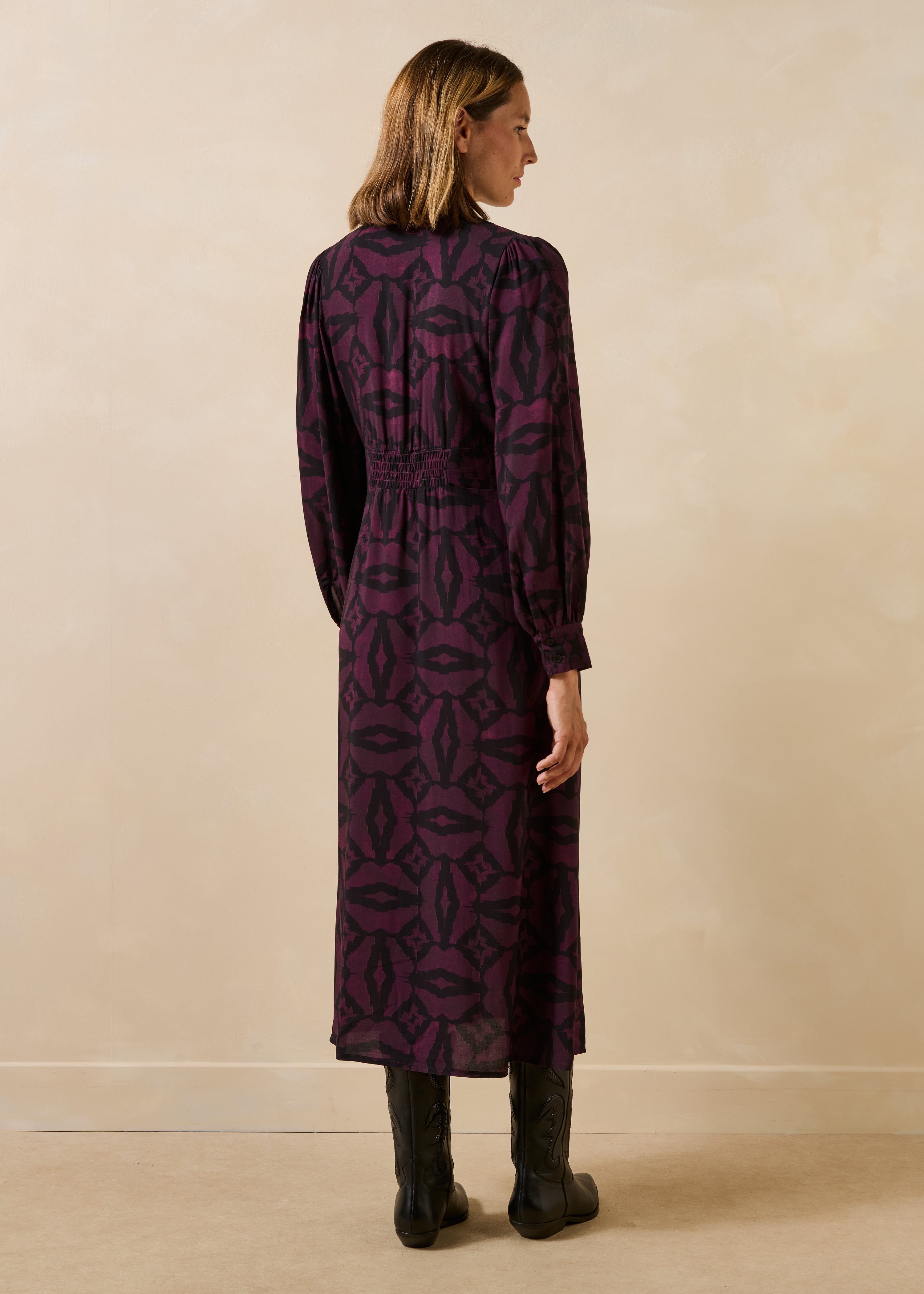 la-f-e-marabout-e-guita-maxikleid-noir-vin-ethnoprint image 2