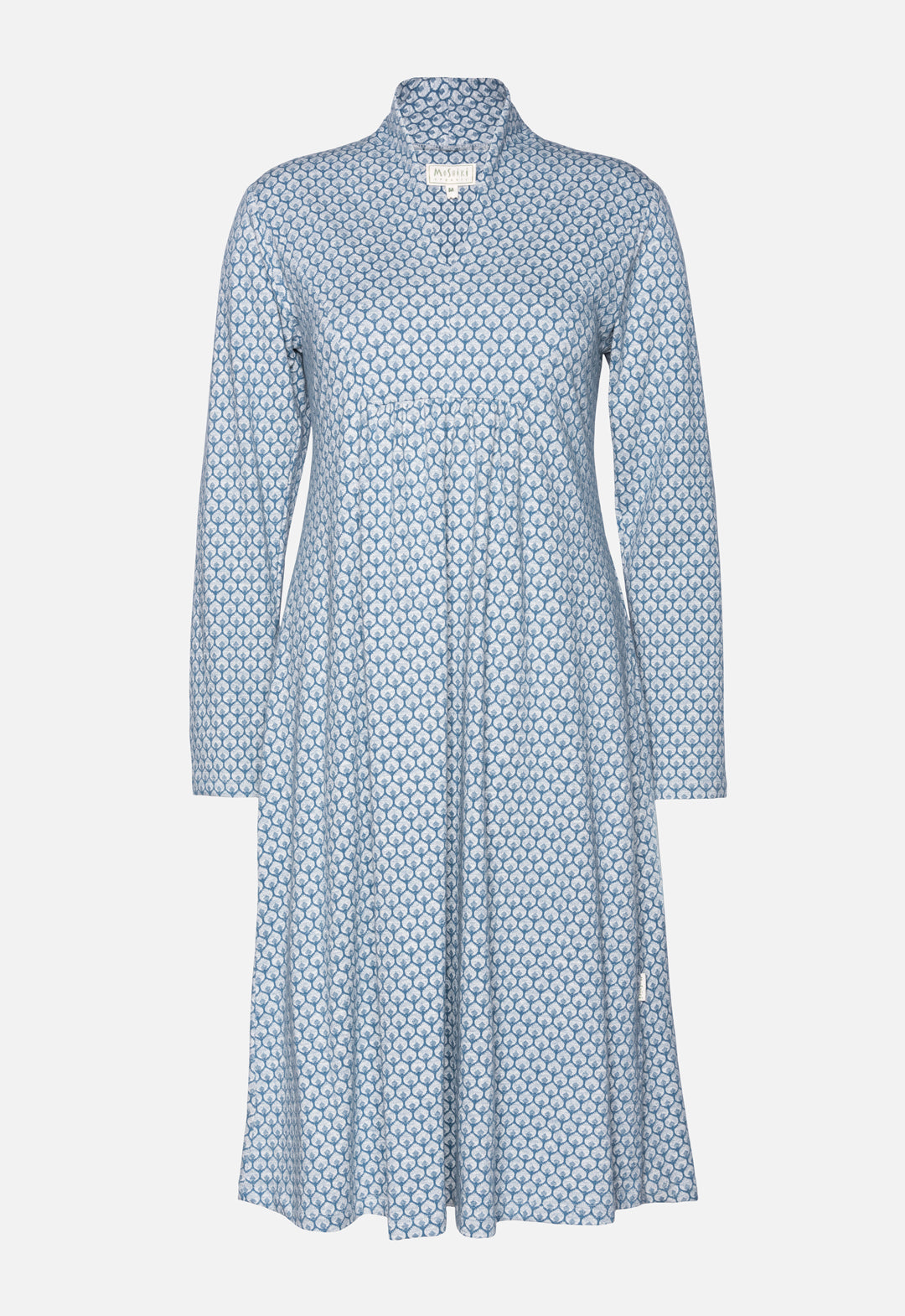 moshiki-dress-g4-jacquard-kleid-bio-baumwolle-v-ausschnitt image 2