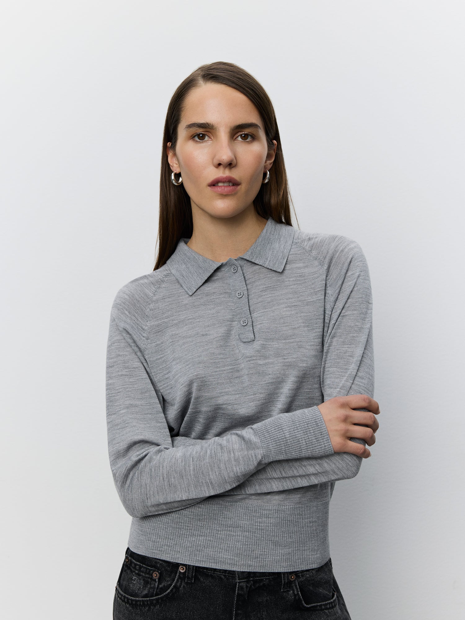 sofie-schnoor-women-selenesw-strickpolo-grey-melange image 5
