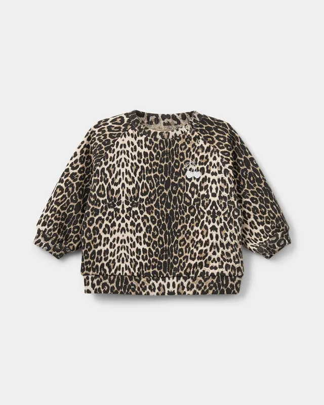sofie-schnoor-baby-elissb-sweatshirt-leopard-kirsche image 1
