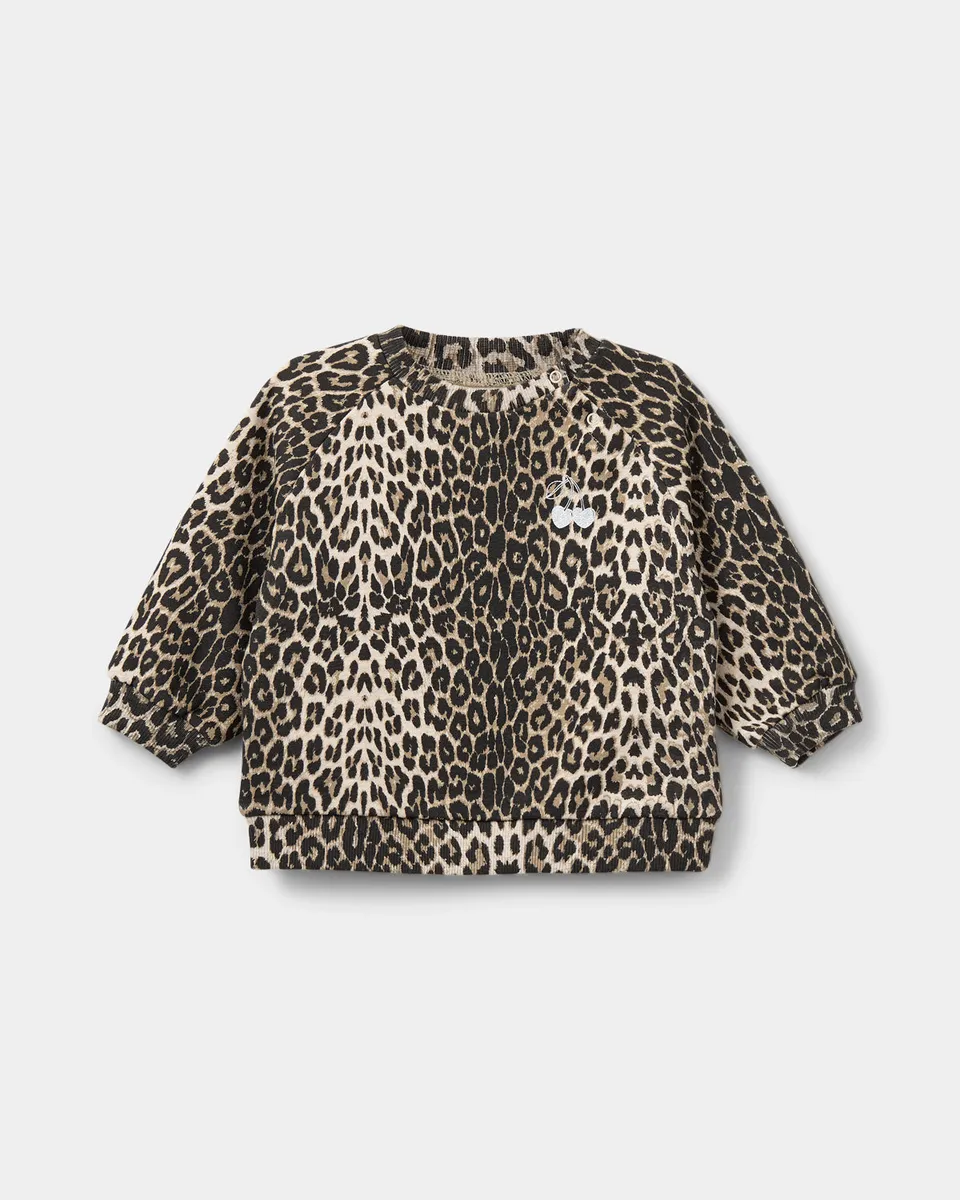 sofie-schnoor-baby-elissb-sweatshirt-leopard-kirsche image 1