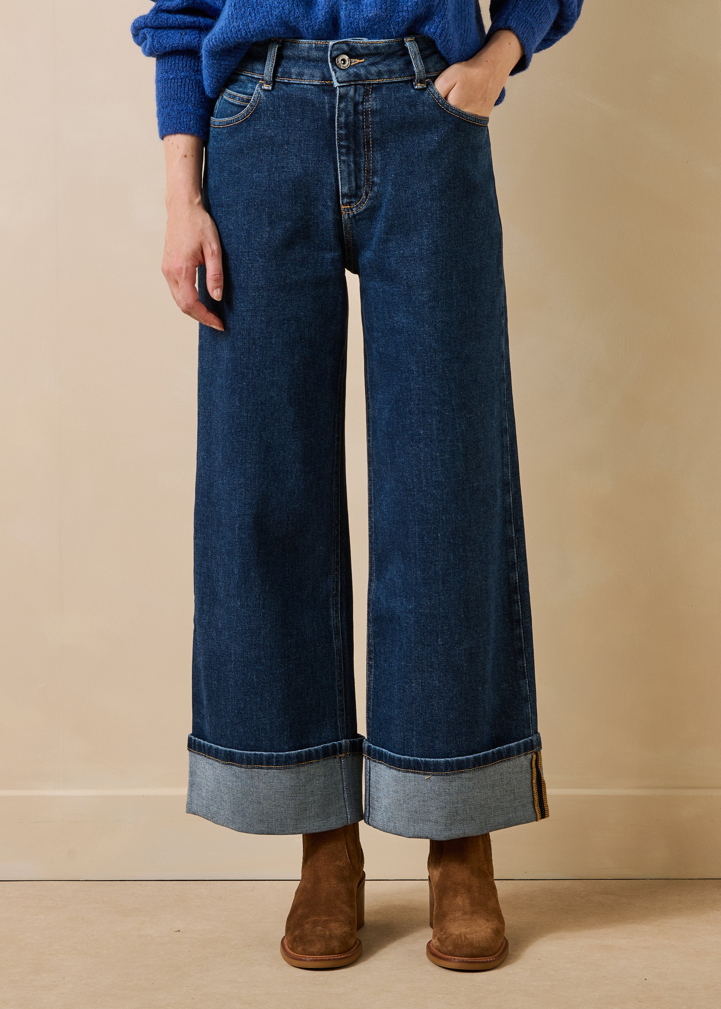 la-f-e-marabout-e-gawson-jeans-blau-cropped-wide-leg-gr-36 image 2