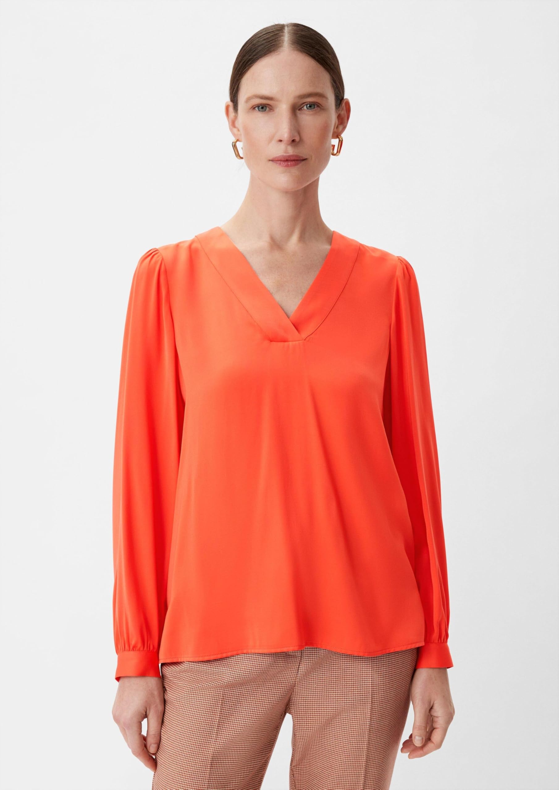 comma-satinbluse-viskosemix-hellorange-damenbluse-36 image 5