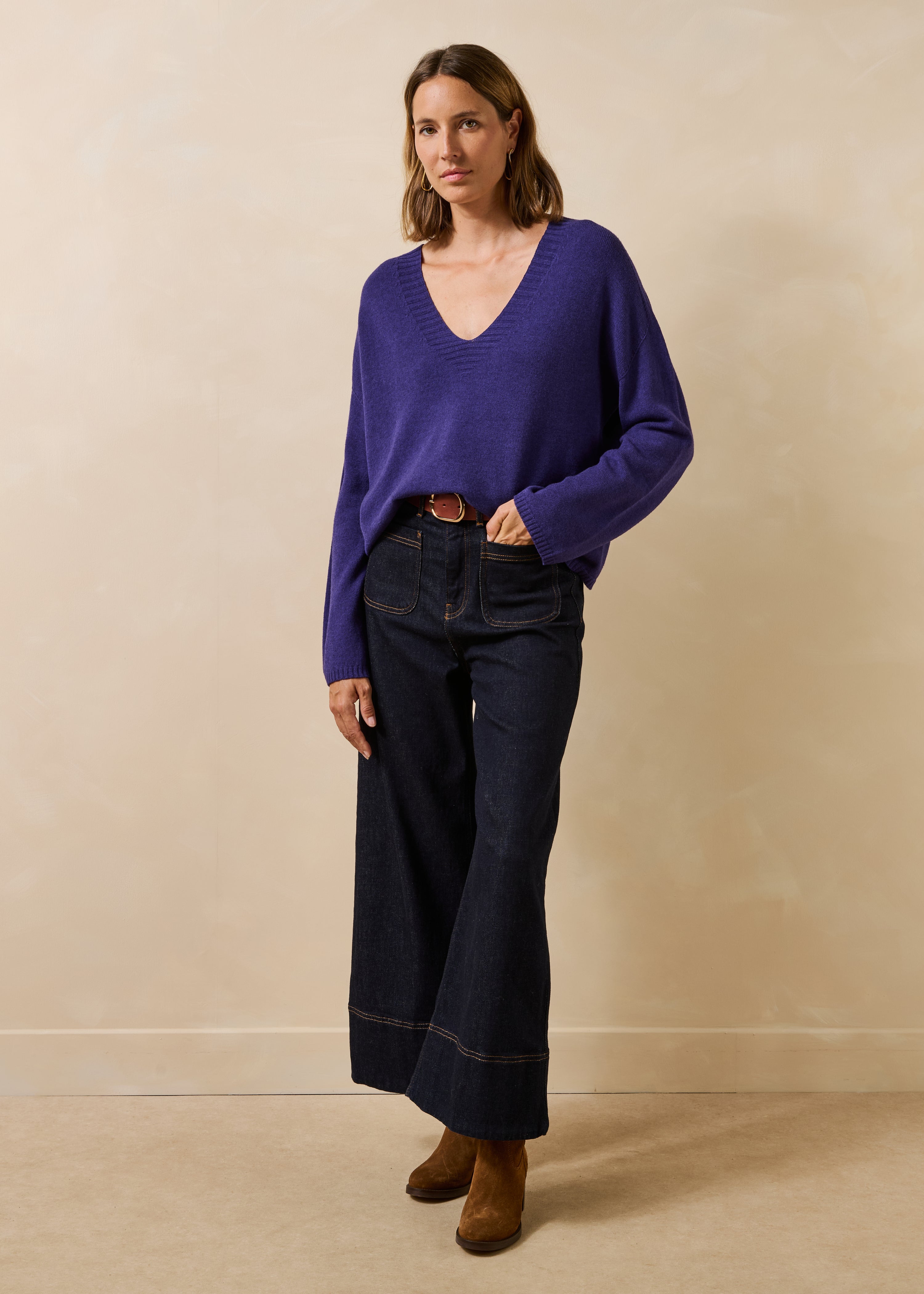 la-f-e-marabout-e-galate-pullover-lila-wollmischung image 2