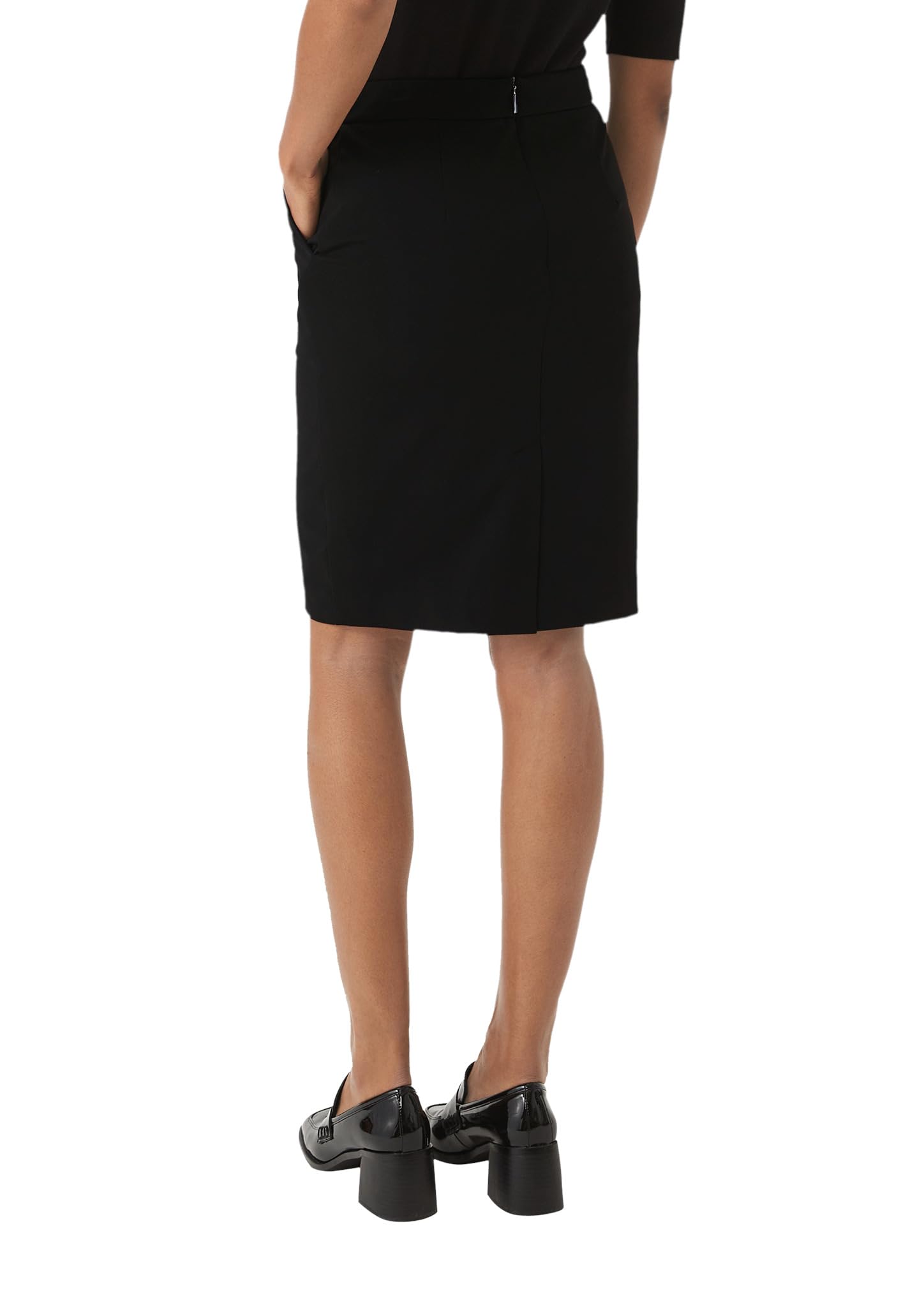 comma-rock-damen-midirock-navy-gr-34-mit-gehschlitz image 2