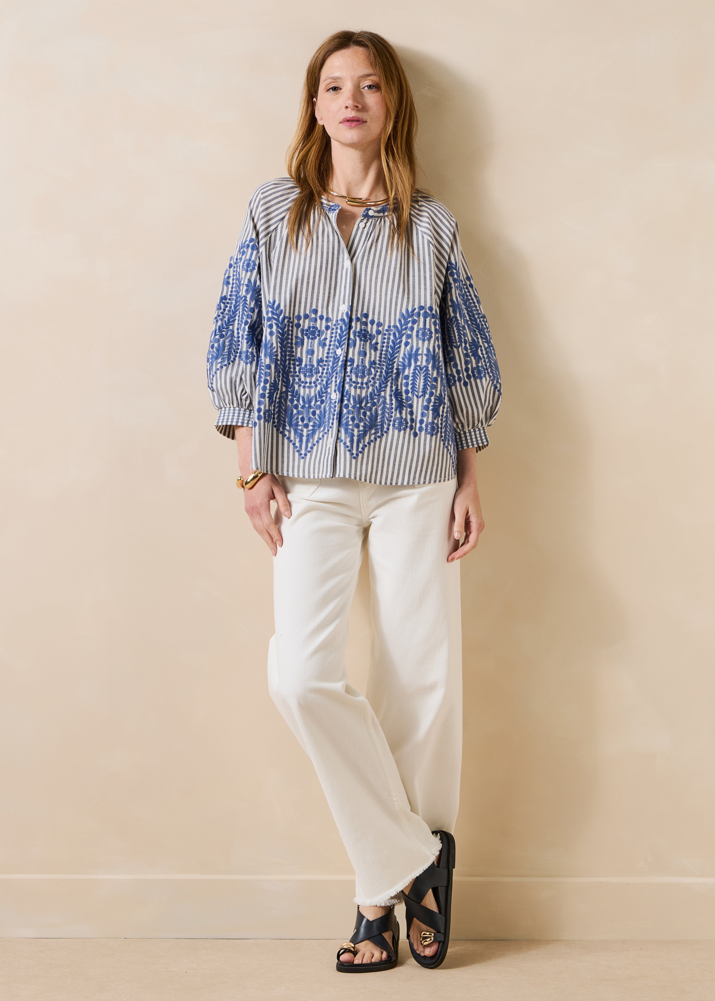la-f-e-marabout-e-felvia-bluse-navy-streifen-gr-38 image 2