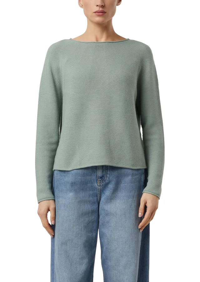 comma-strickpullover-relaxed-fit-struktur-pullover-rollsaum image 1