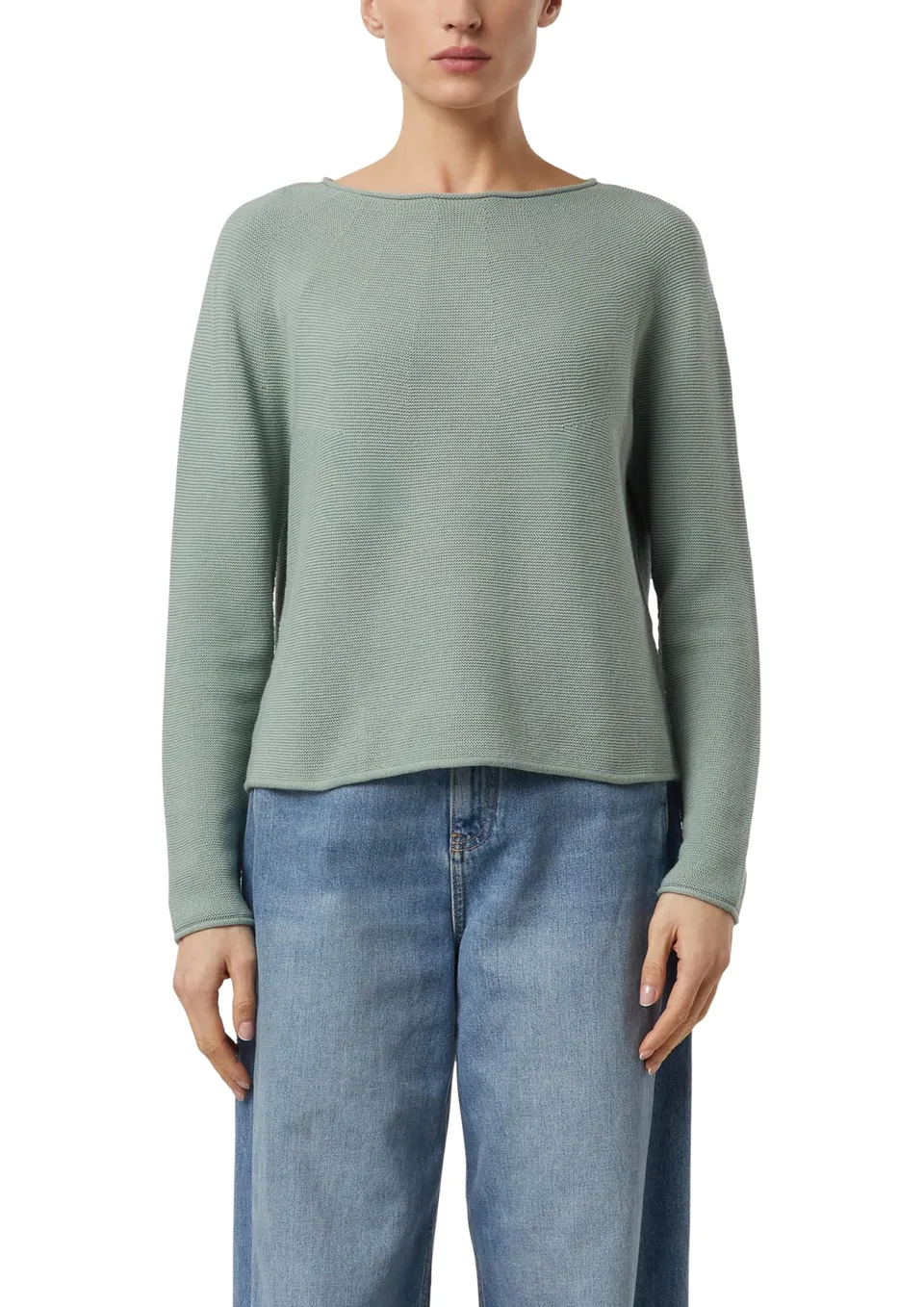 comma-strickpullover-relaxed-fit-struktur-pullover-rollsaum image 1