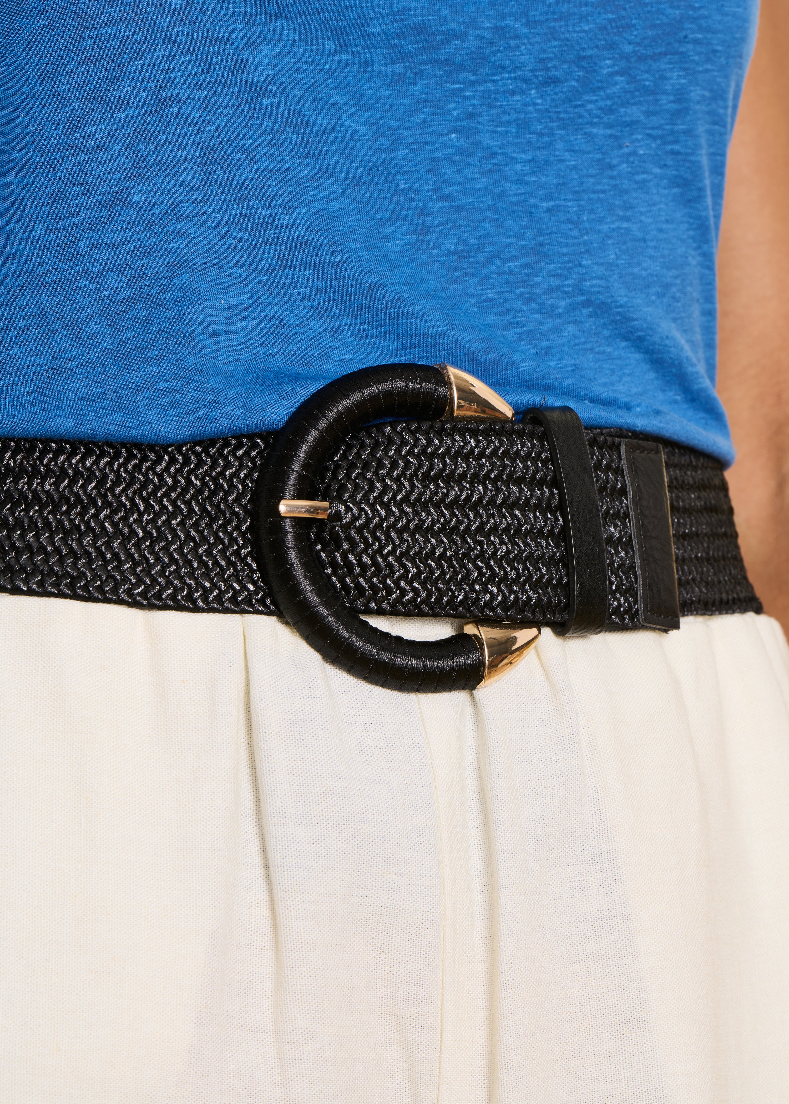 la-f-e-marabout-e-accessoires-g-rtel-schwarz-breit-elastisch-geflochten image 1