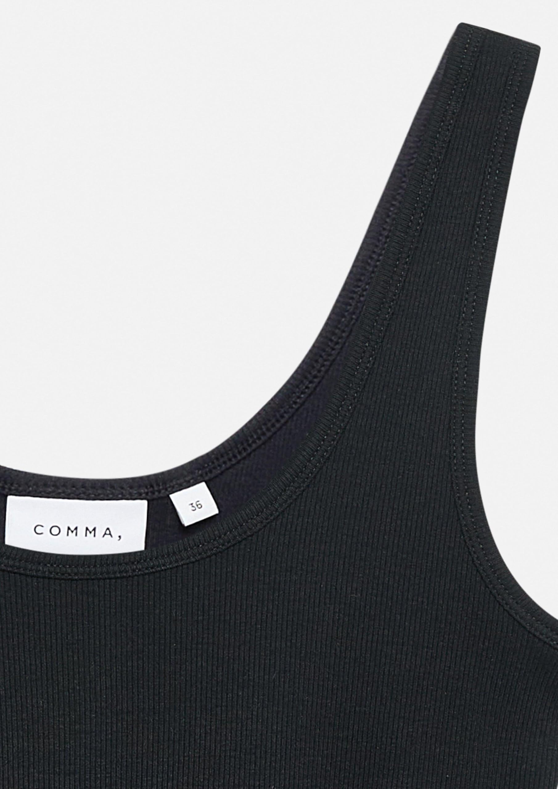 comma-ripp-tanktop-v-ausschnitt-rmellos-schmal image 5