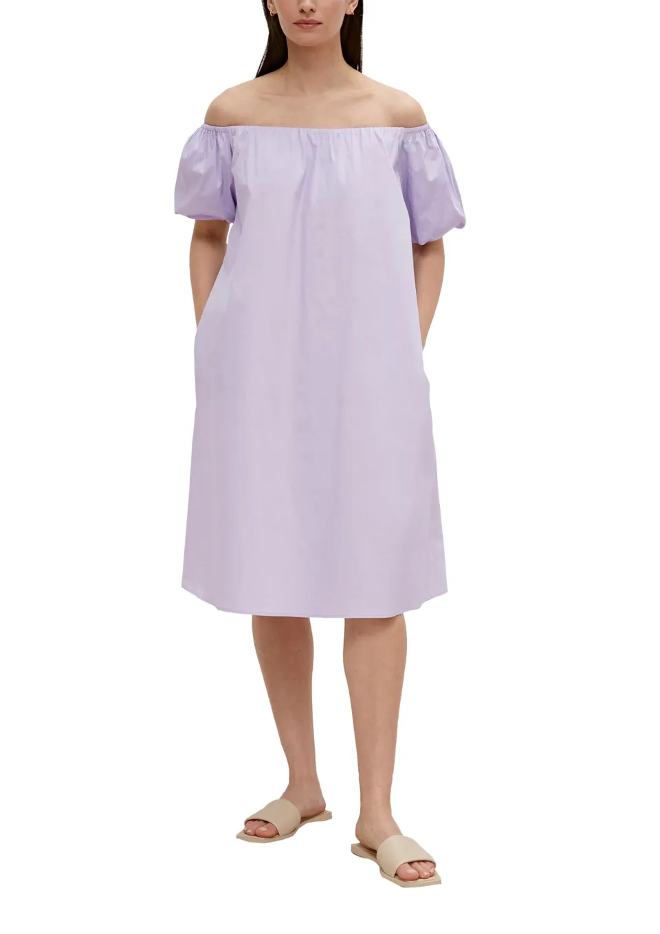 comma-kleid-mit-raffung-rosa-gr-e-40 image 1
