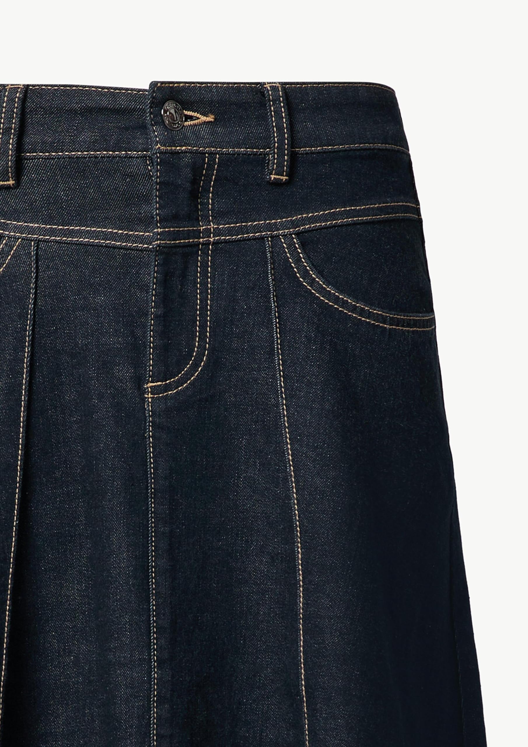 comma-midirock-aus-elastischem-denim-rock-gr-e-38-midi image 5