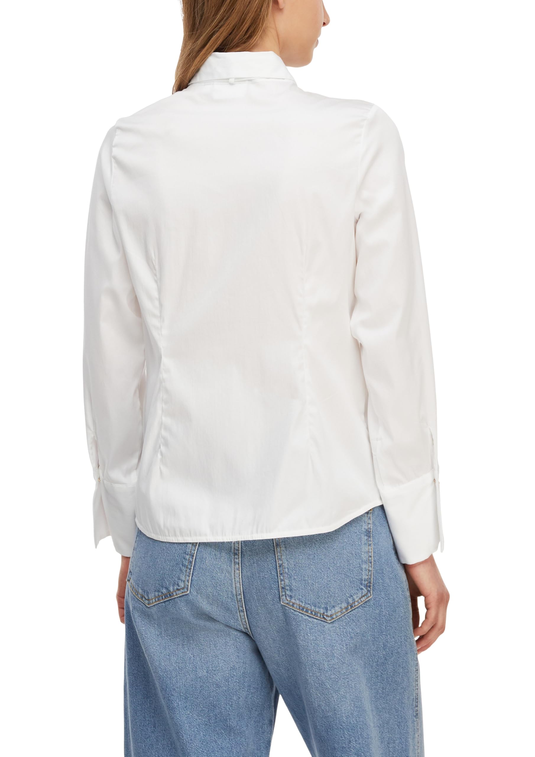 comma-bluse-stretch-popeline-bindekragen-gr-44-krawatte image 2