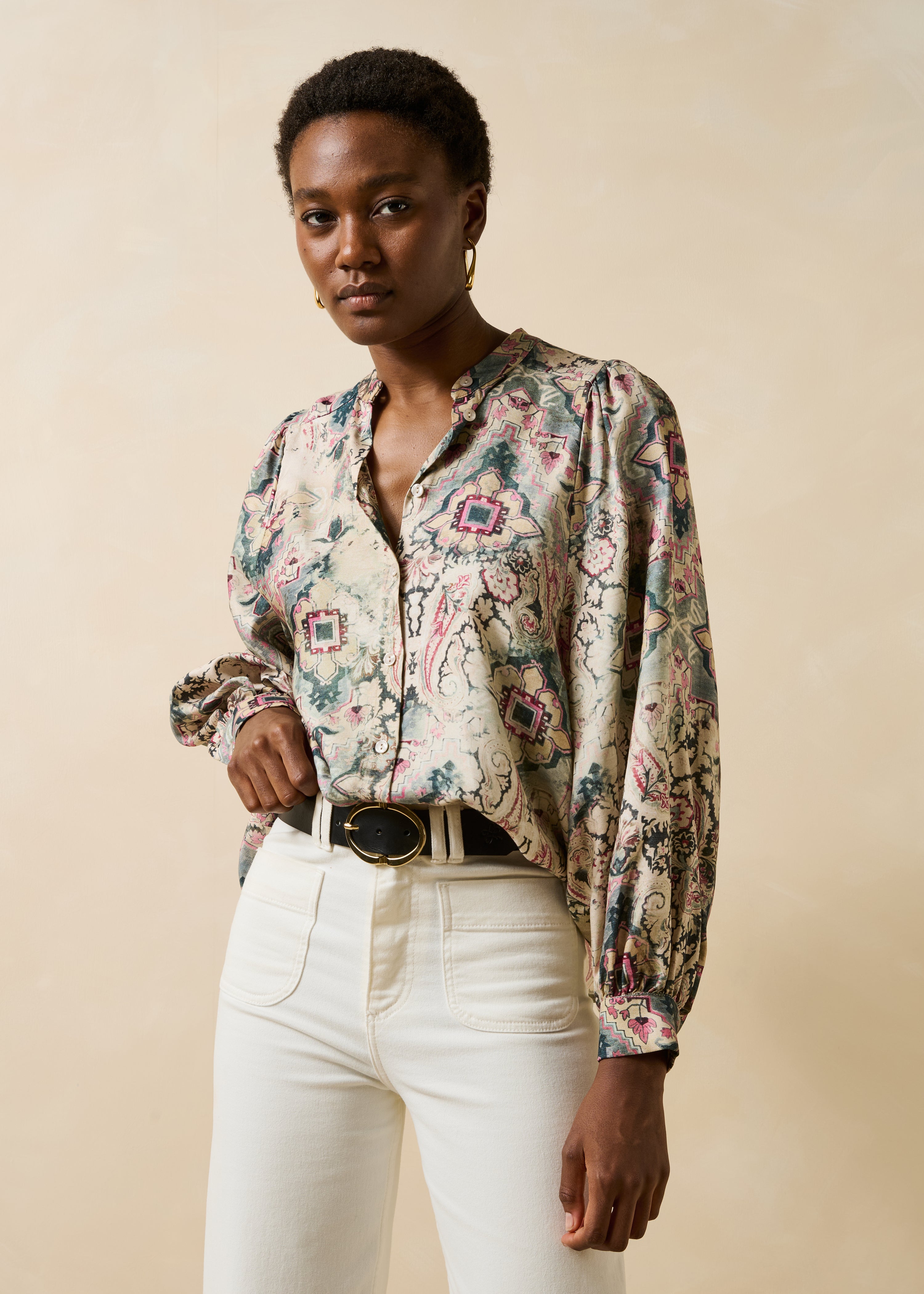 la-f-e-marabout-e-fibrao-bluse-ecru-print-langarm-weit image 1