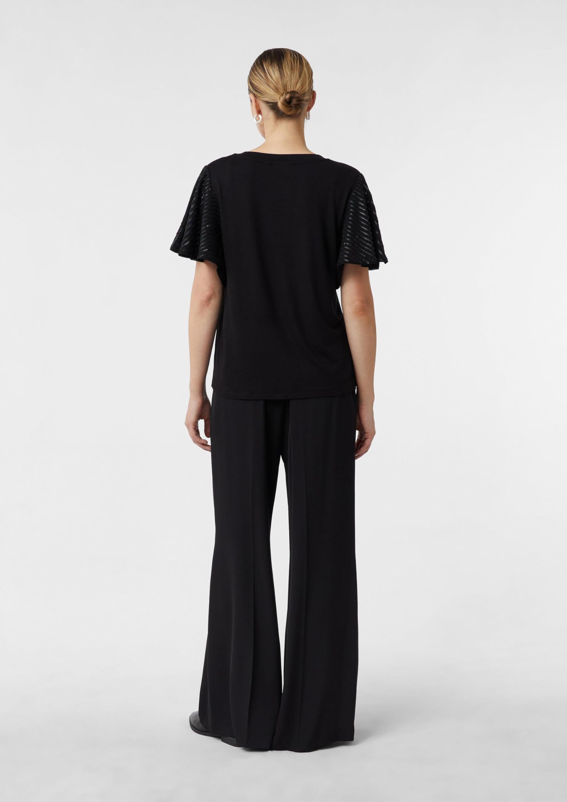 comma-damen-t-shirt-volant-rmel-pailletten-shirt-gr-e-36 image 7