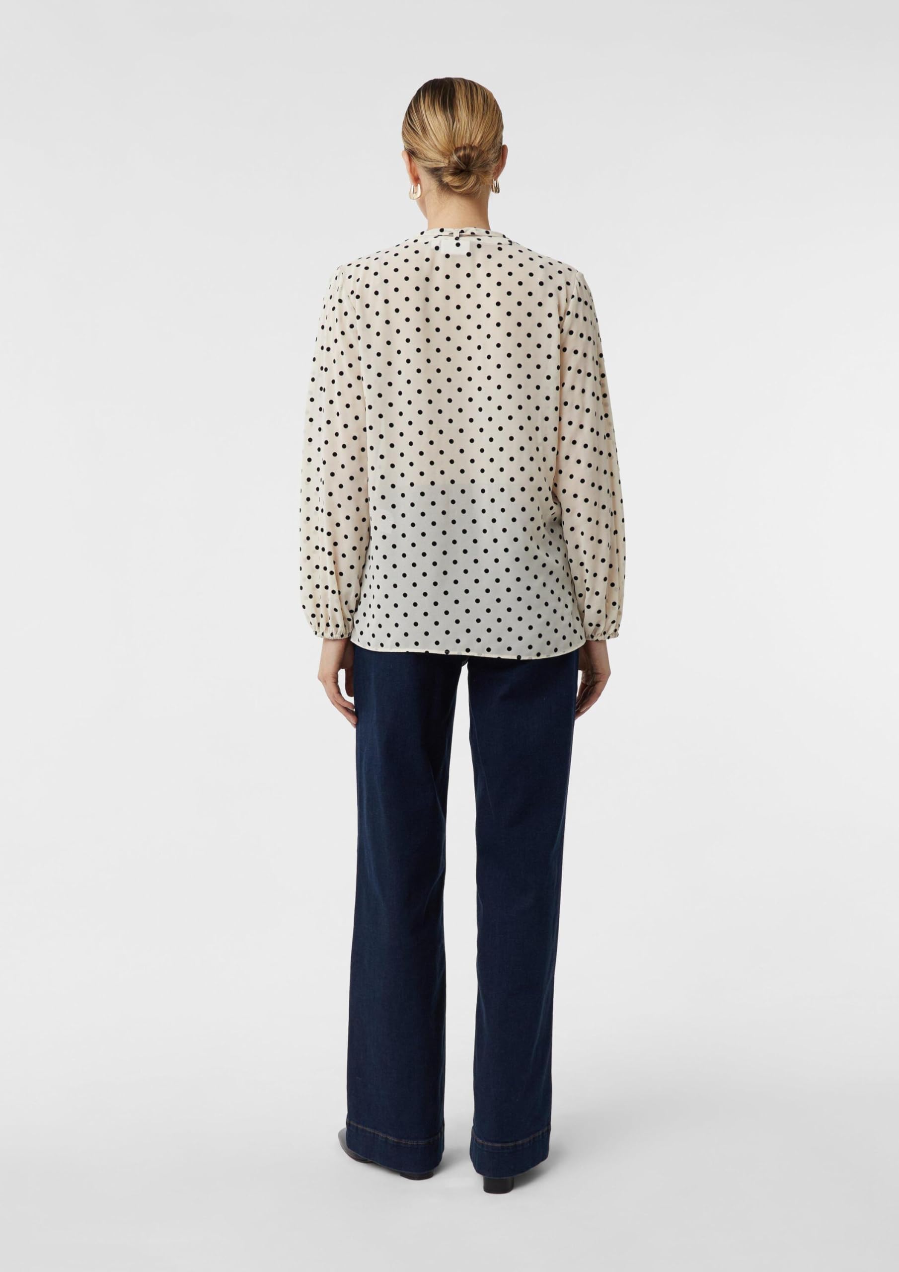 comma-schluppenbluse-langarm-chiffon-polka-dot-flock image 7