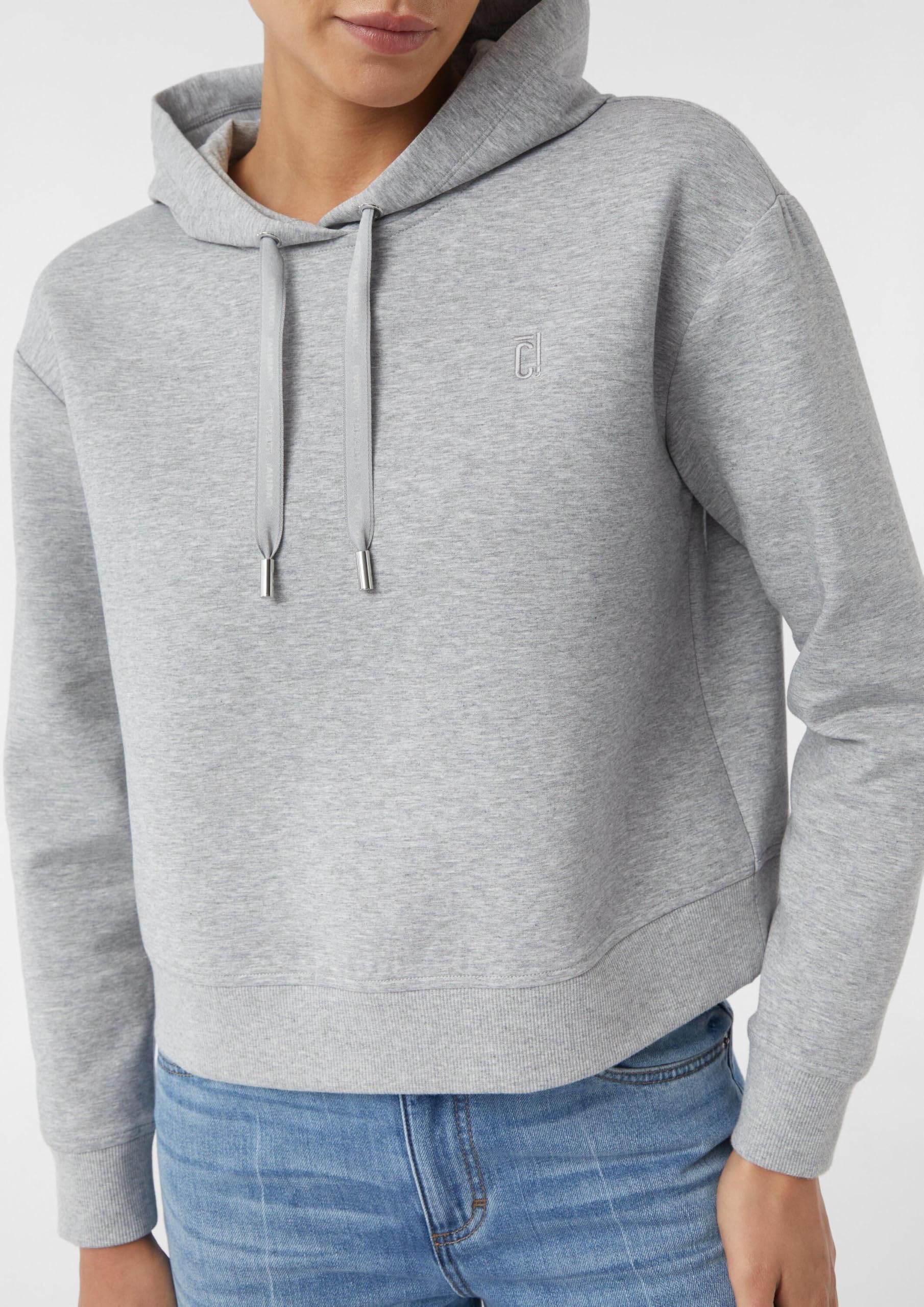 comma-verk-rztes-sweatshirt-kapuze-logo-stickerei-steingrau-44 image 3