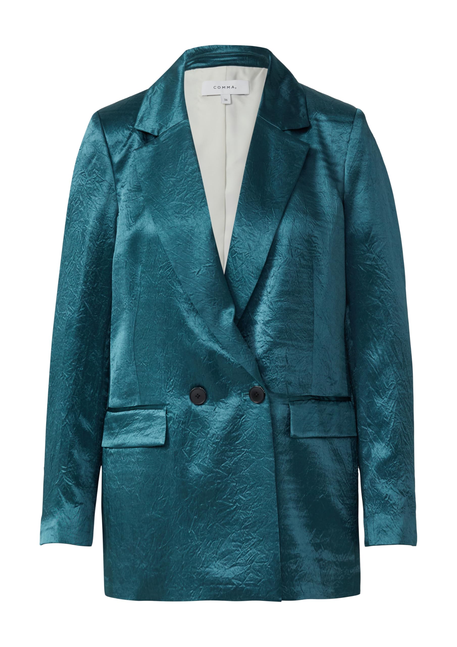comma-blazer-crinkle-satin-blazer-antailliert-loose-fit image 3