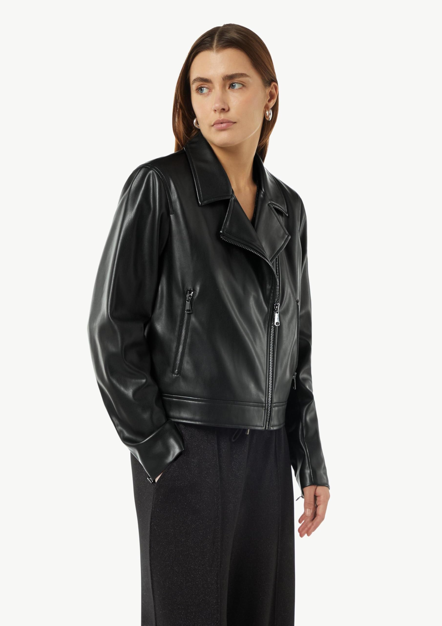 comma-klassische-bikerjacke-lederimitat-jacke-gr-e-42 image 6