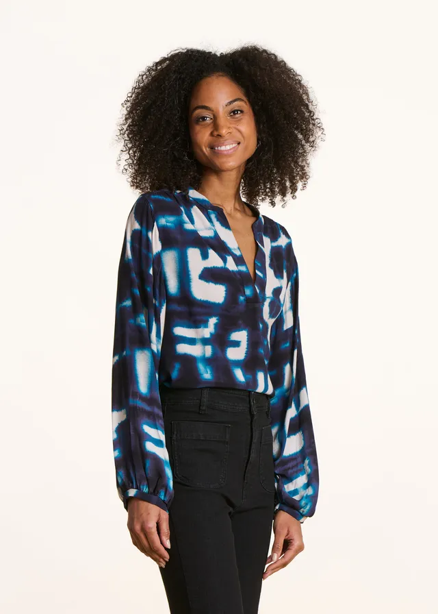 la-f-e-marabout-e-evince-top-blau-ecru-print-gr-34 image 1