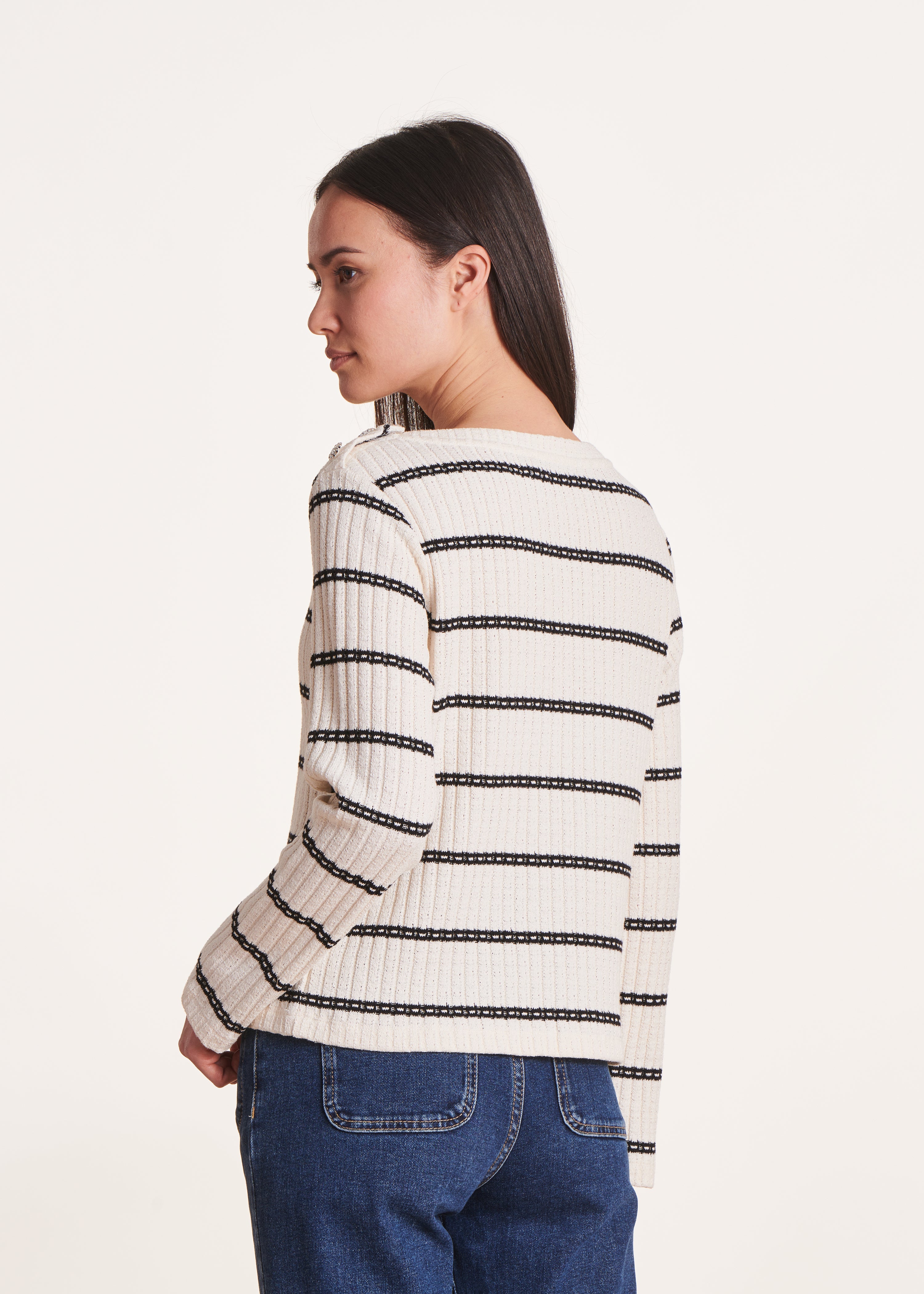 la-f-e-marabout-e-pullover-marini-re-bio-baumwolle-ecru image 3