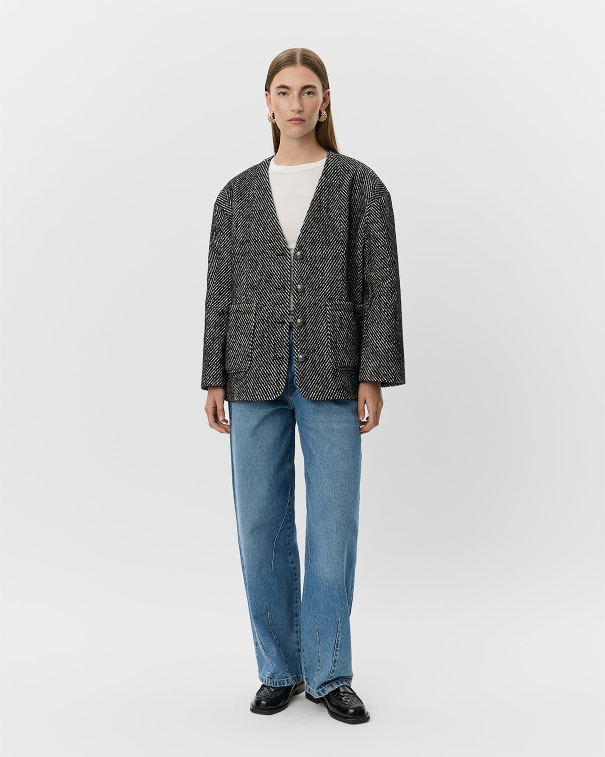 sofie-schnoor-women-aureliesw-jacke-off-white-black-wolle image 2