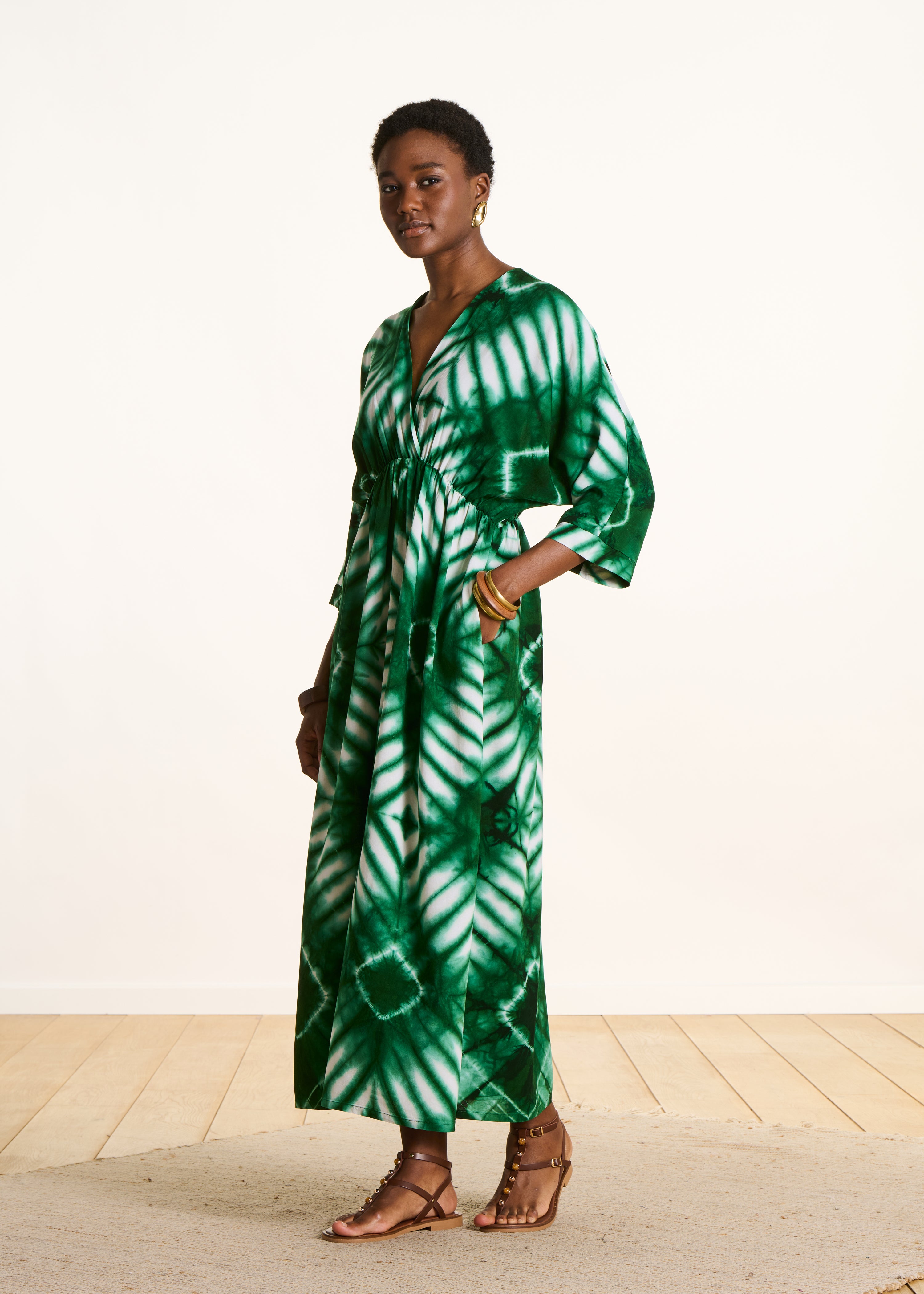 la-f-e-marabout-e-dacre-maxikleid-gr-n-print-gr-36 image 1