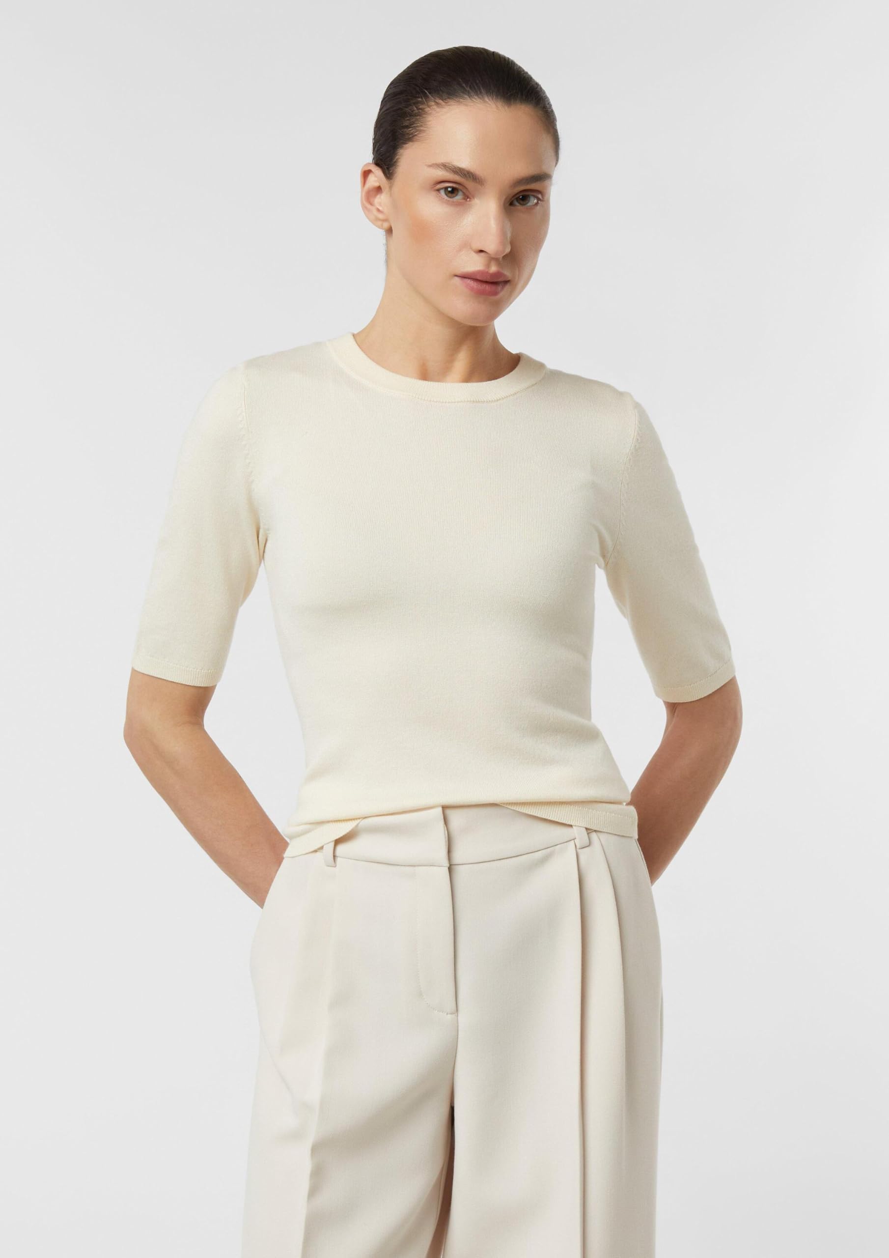 comma-strickpullover-slim-fit-feinstrick-creme-gr-36 image 7