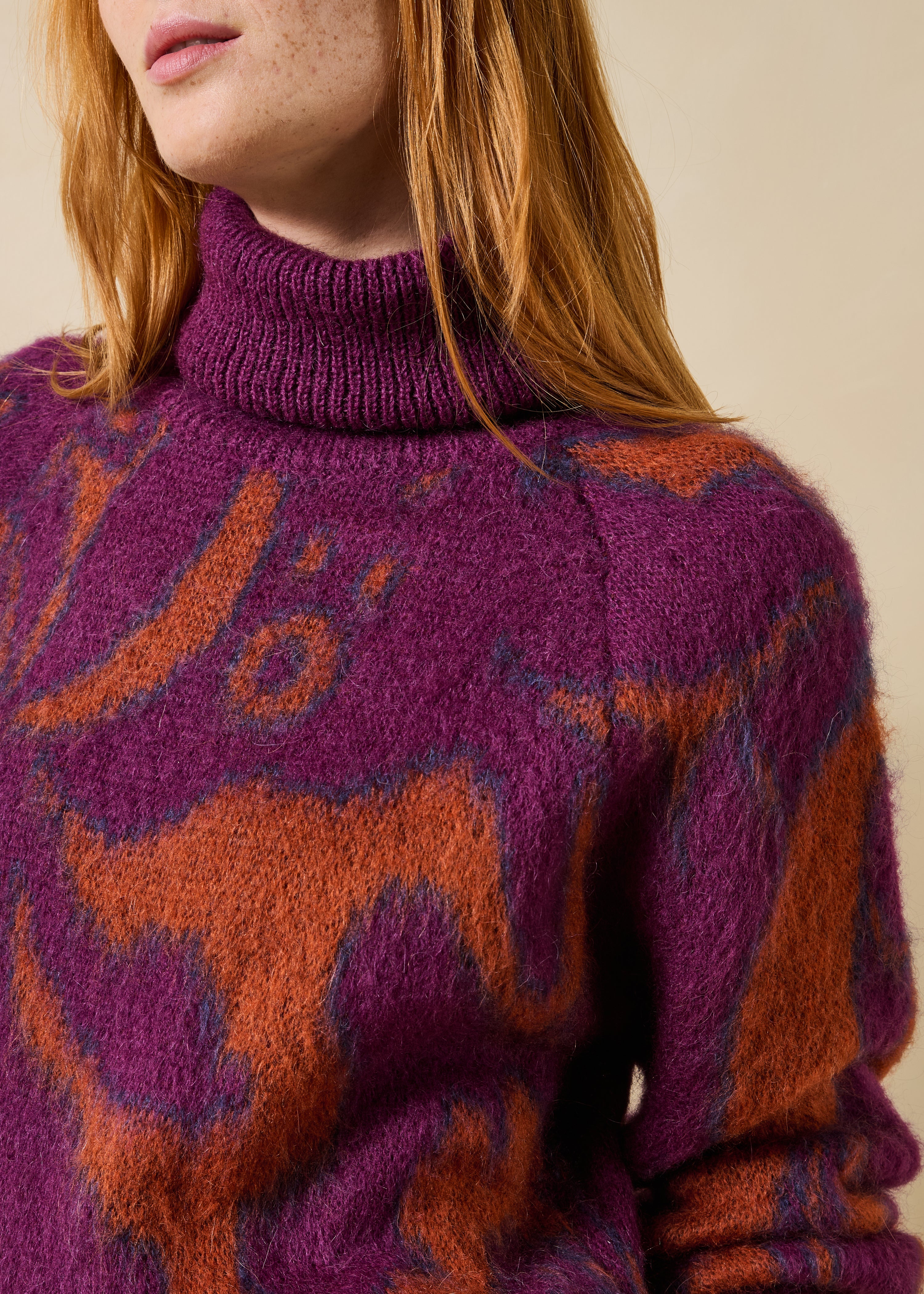 la-f-e-marabout-e-giovana-pullover-lila-orange-rollkragen-mohair image 5