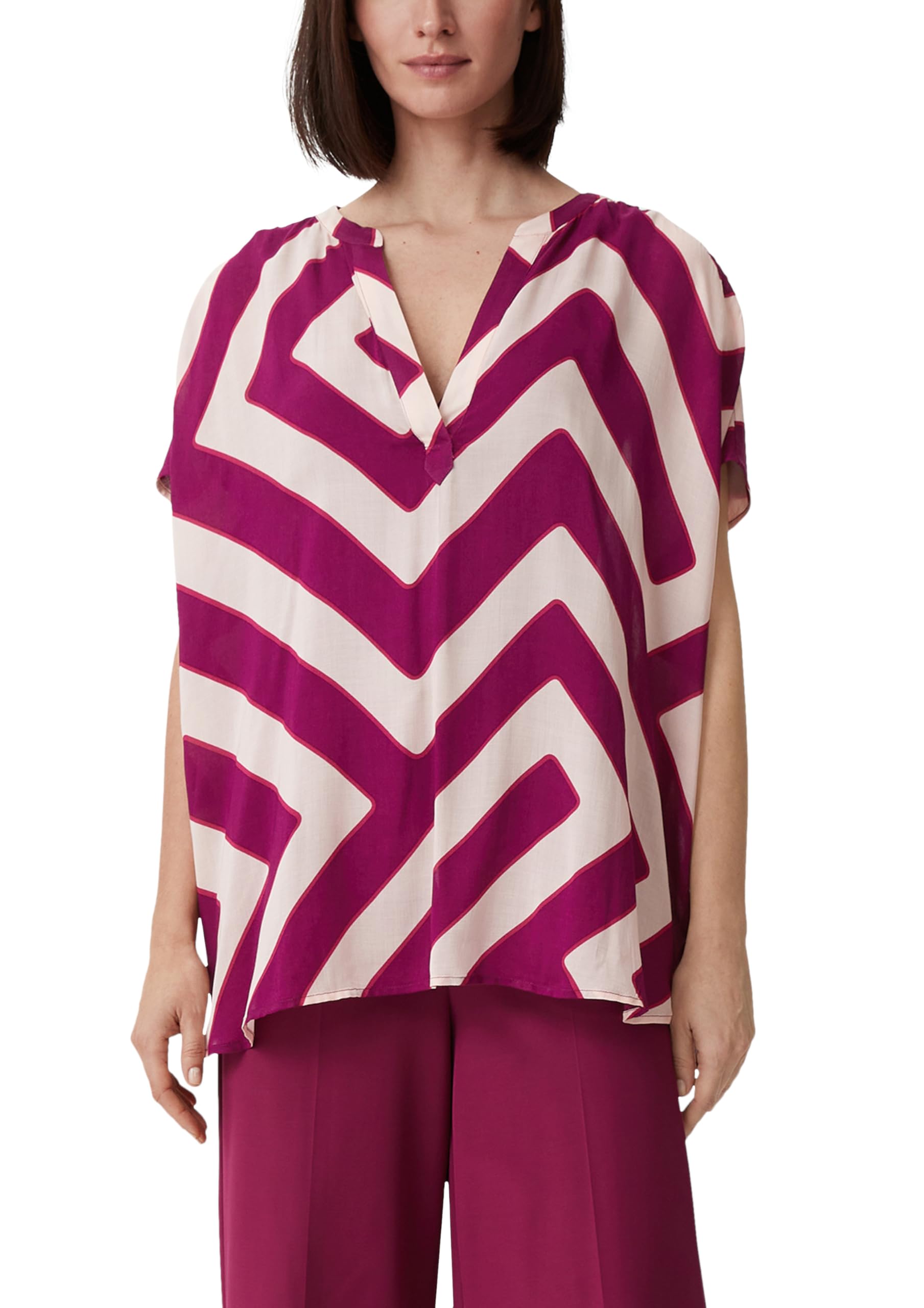 comma-viskosebluse-raffung-damen-orange-gr-38 image 8