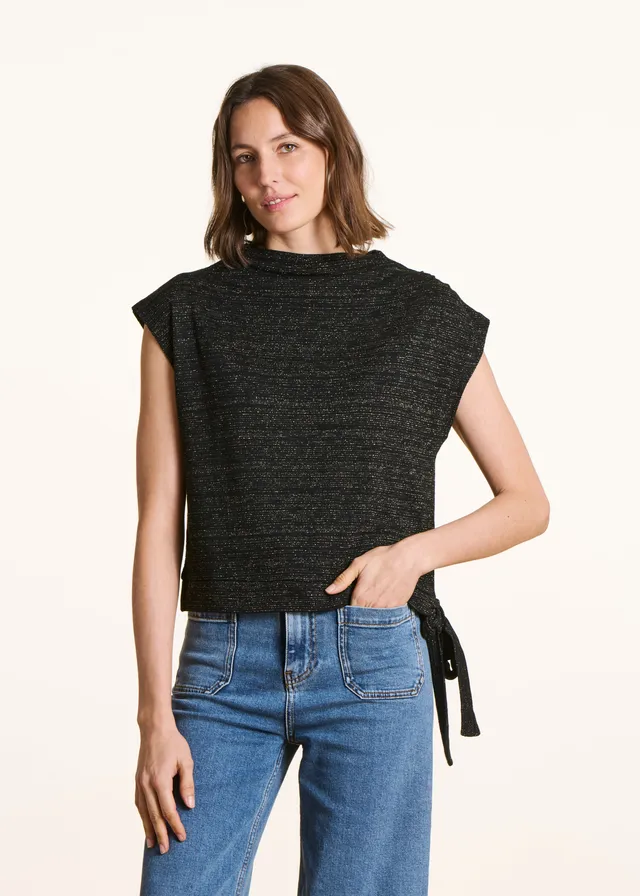 la-f-e-marabout-e-fanchon-t-shirt-schwarz-irisierend-knoten image 1