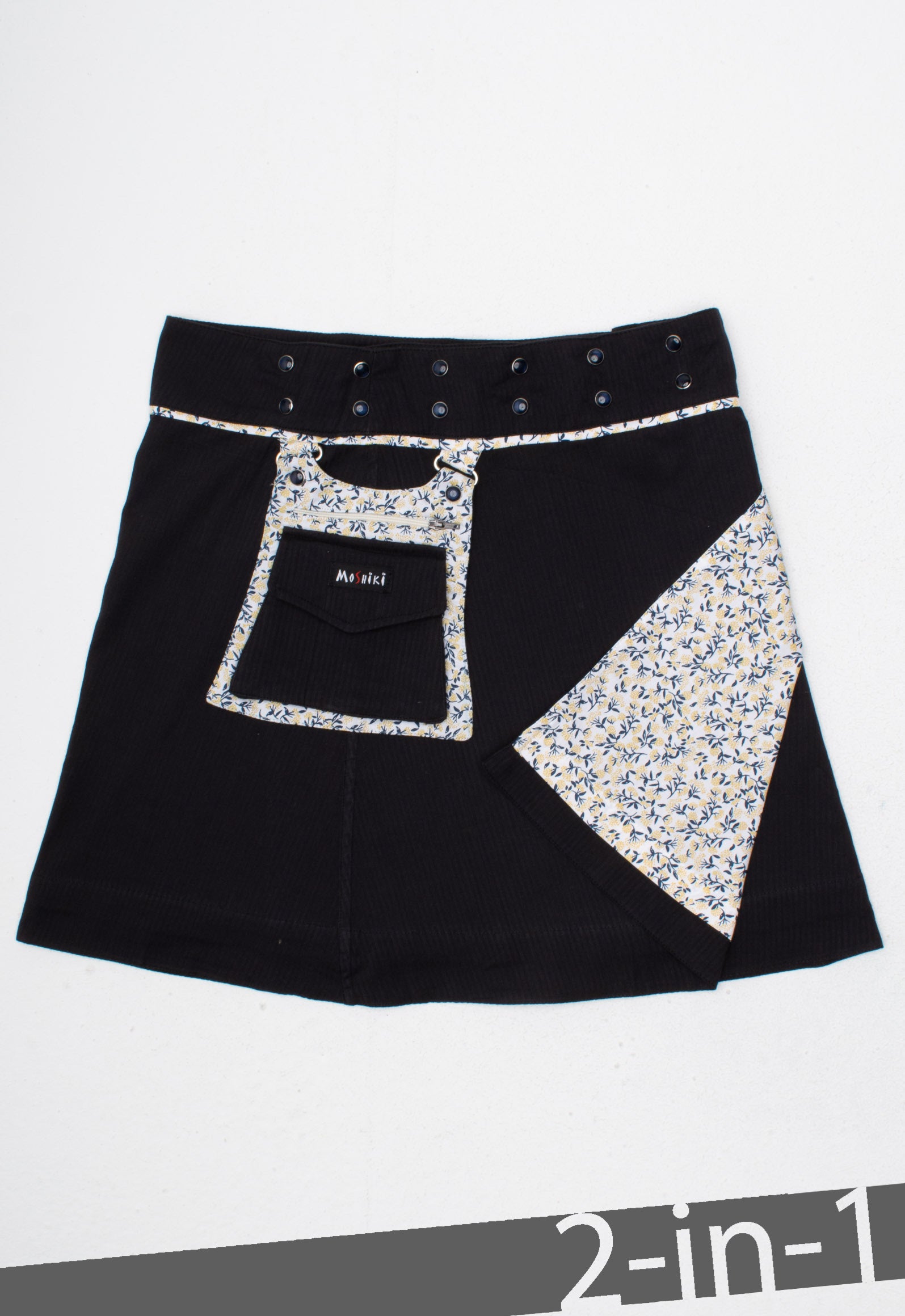 moshiki-hot-cookie-10-wickelrock-baumwolle-schwarz-45cm image 1