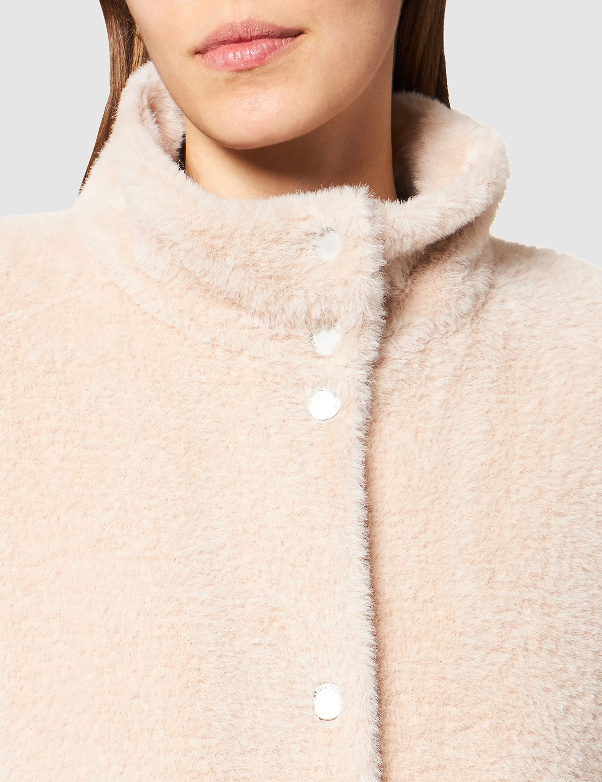comma-jacke-damen-44-beige-stepp-optik-kurz-mit-kapuze image 3