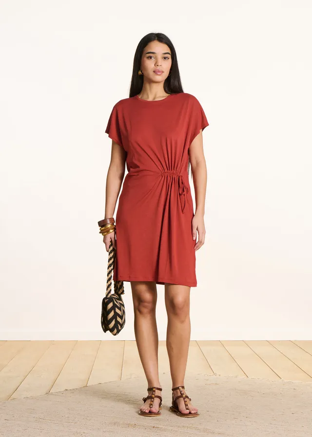 la-f-e-marabout-e-flerry-kleid-kurz-rot-gr-s-lyocell image 1