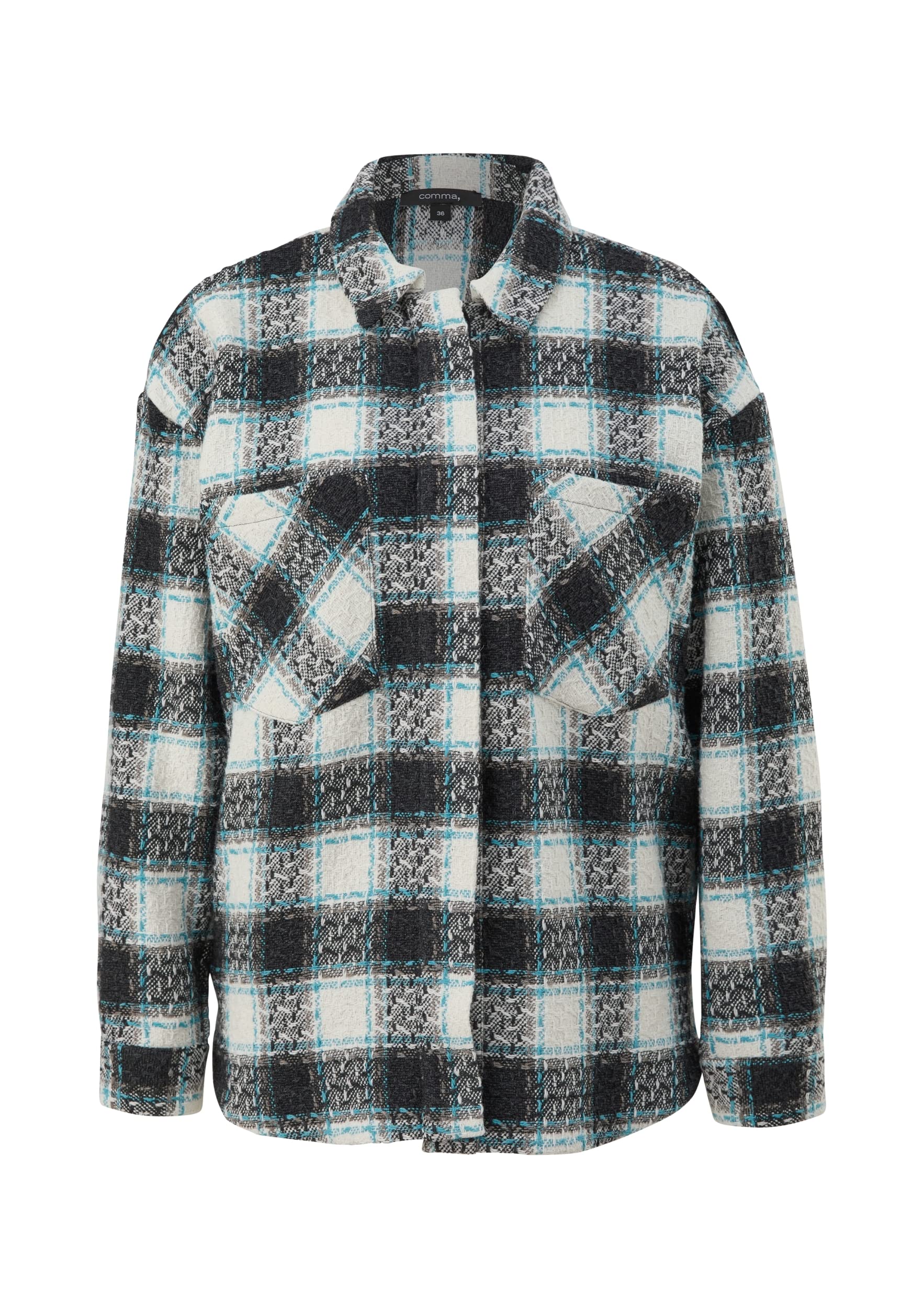comma-blazer-kariert-damen-overshirt-gr-34 image 5