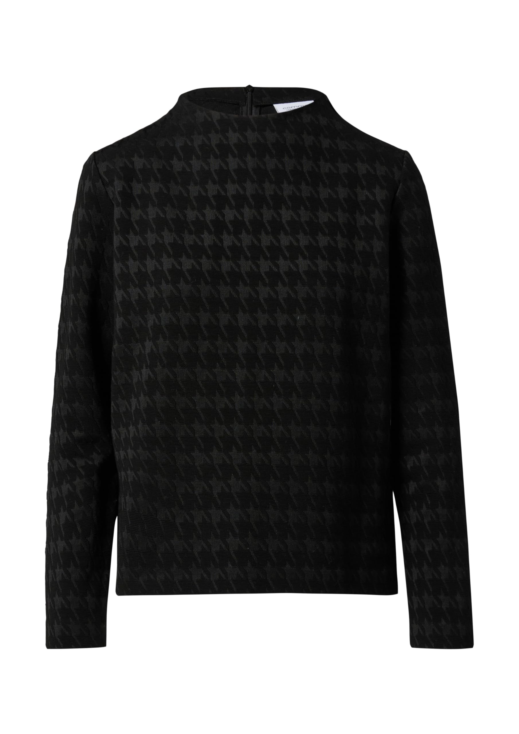 comma-jerseyshirt-hahnentritt-stehkragen-t-rkis-top image 3