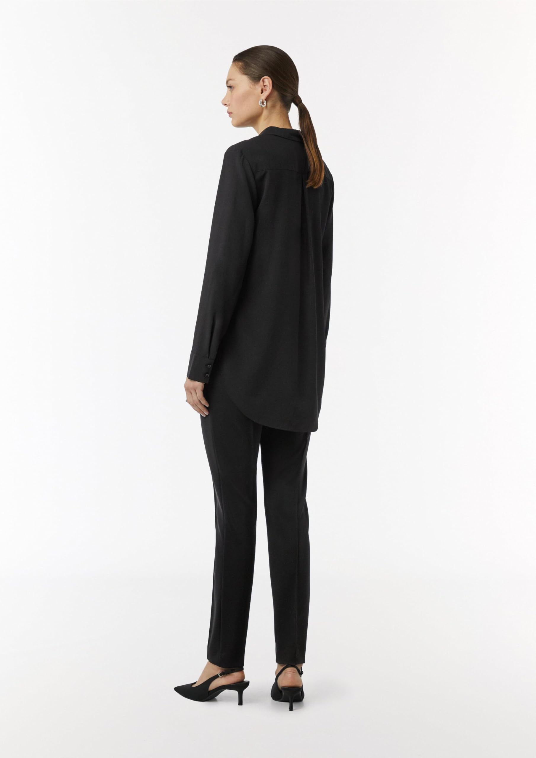 comma-longbluse-chiffon-schwarz-gr-36-transparent image 6