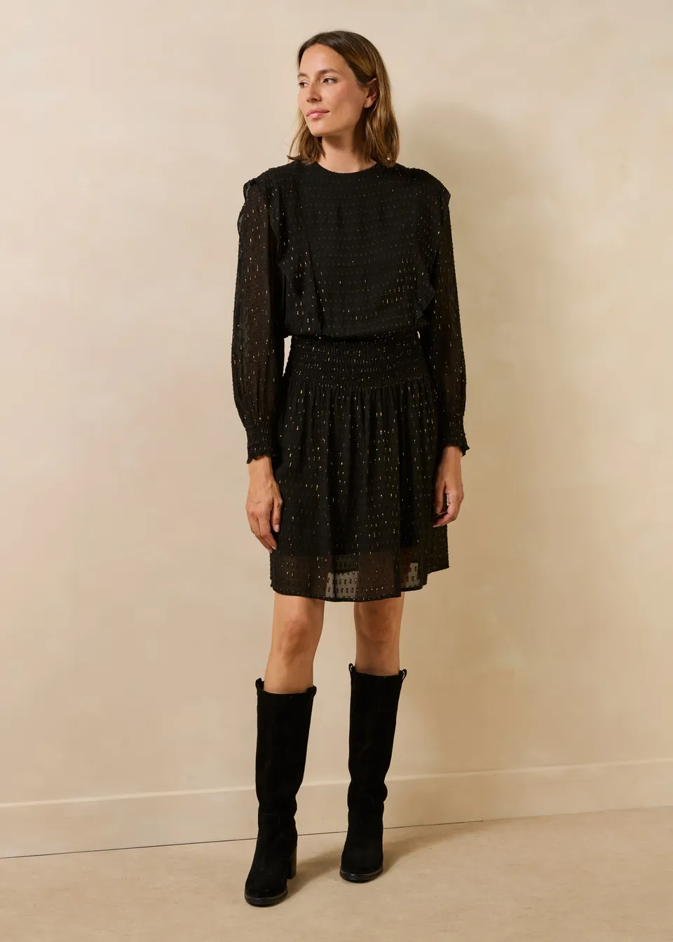 la-f-e-marabout-e-geludia-kleid-schwarz-gr-36-kurz-voile image 1