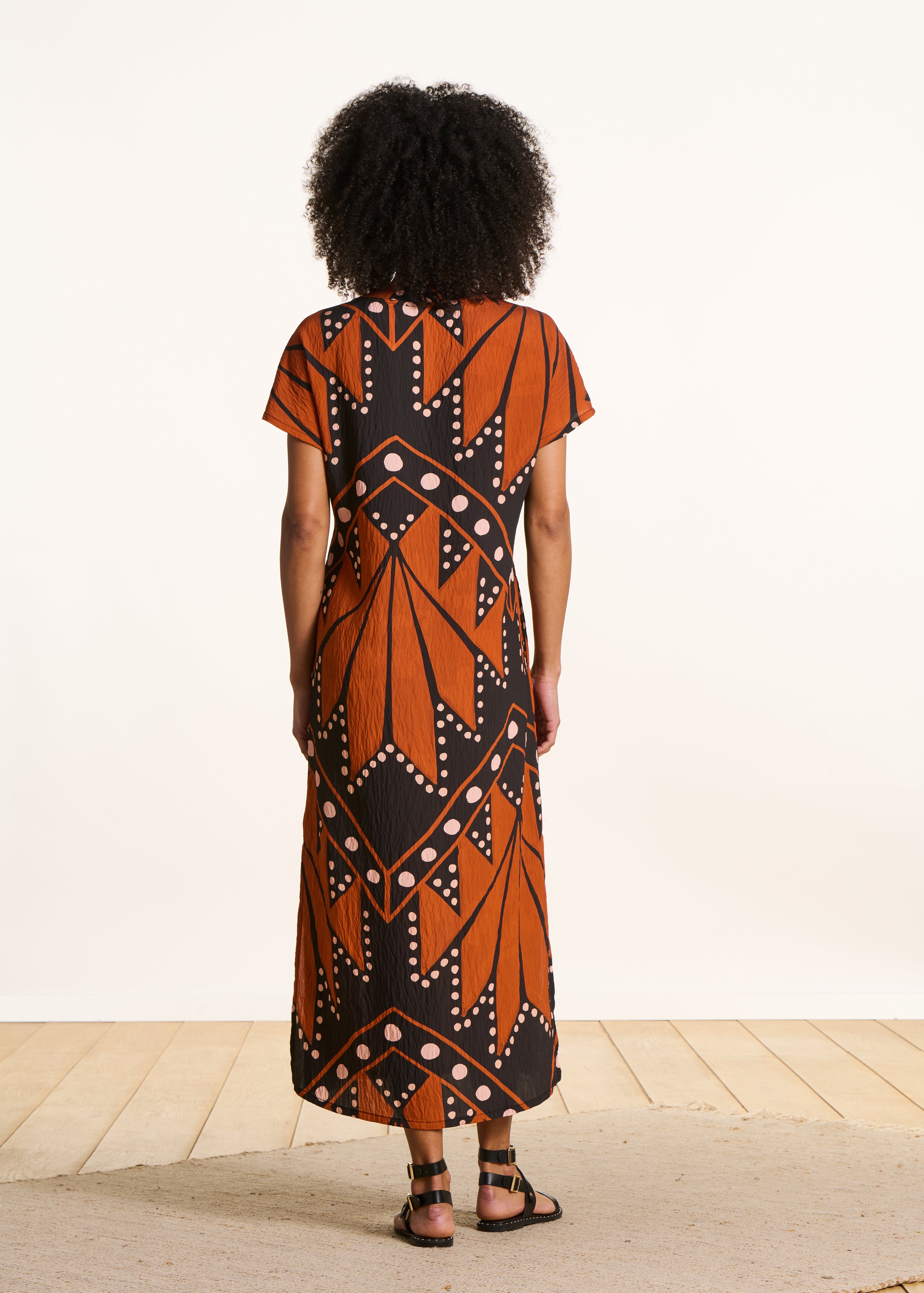 la-f-e-marabout-e-maxikleid-schwarz-orange-ethnomuster image 3