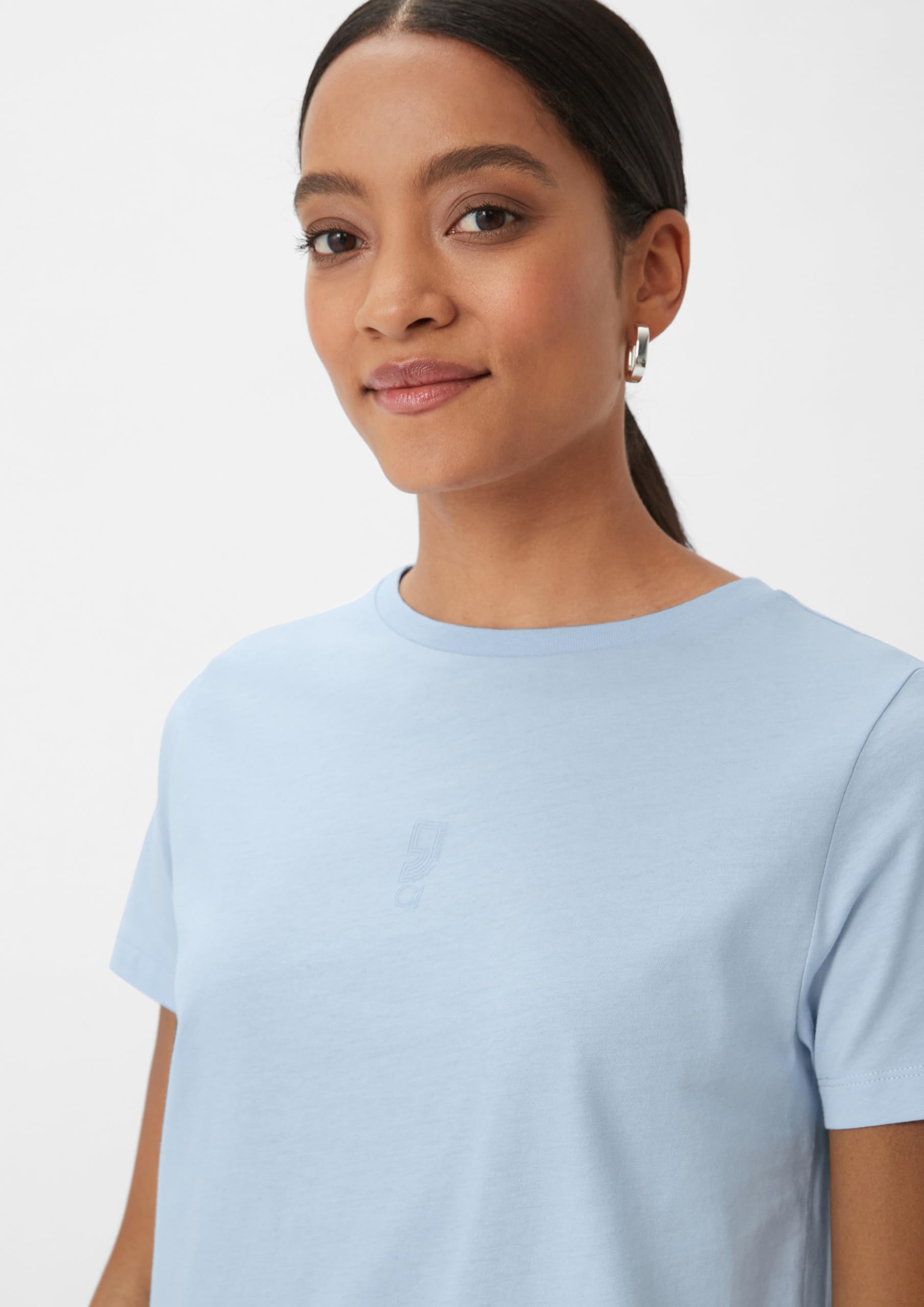 comma-t-shirt-damen-shirt-hellblau-gr-34-mit-frontprint image 3