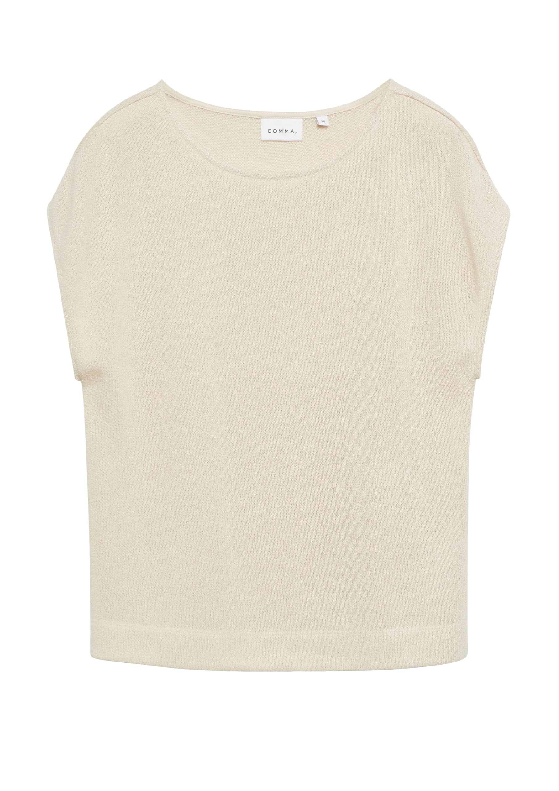 comma-sweatshirt-2180314-kurzarm-helles-beige-gr-38 image 4