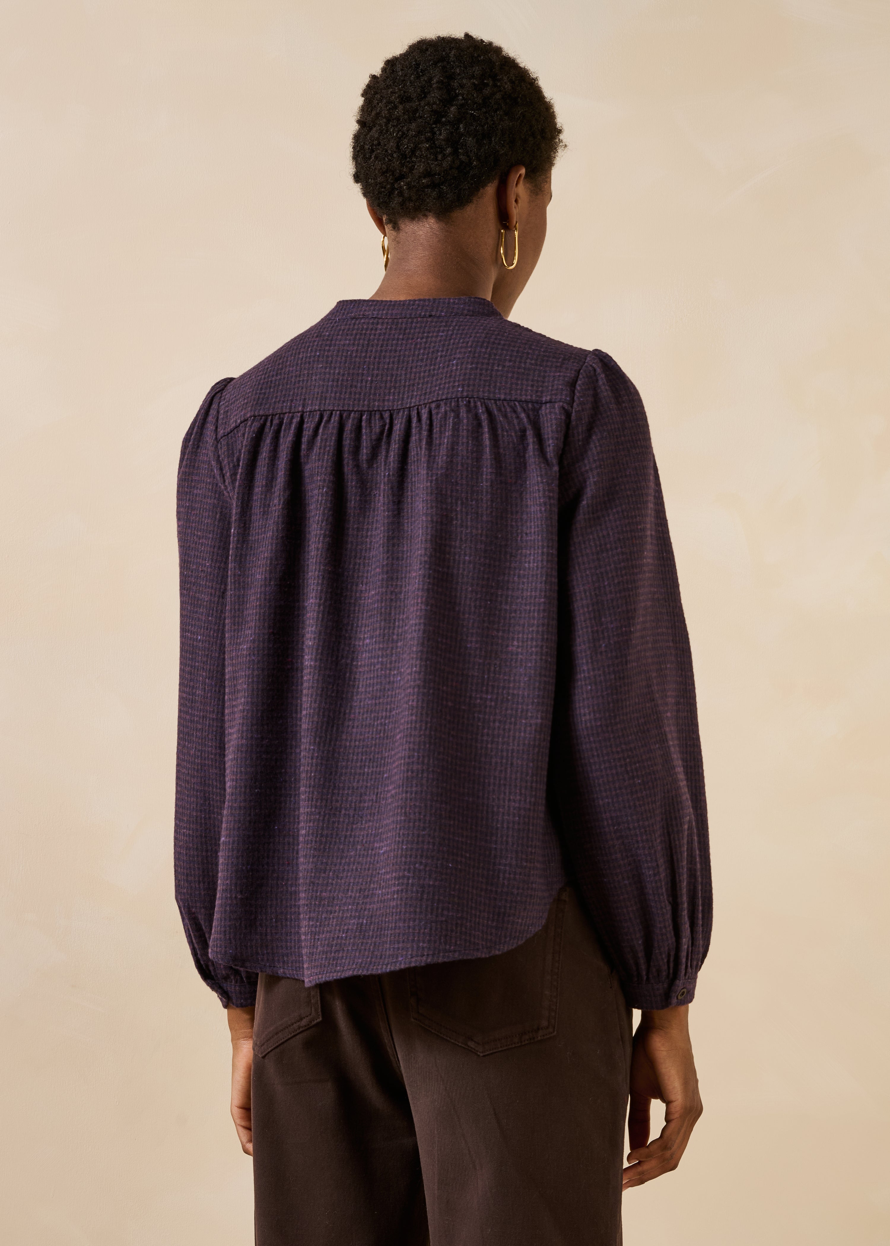la-f-e-marabout-e-gia-bluse-bordeaux-vichy-karo-baumwolle image 3