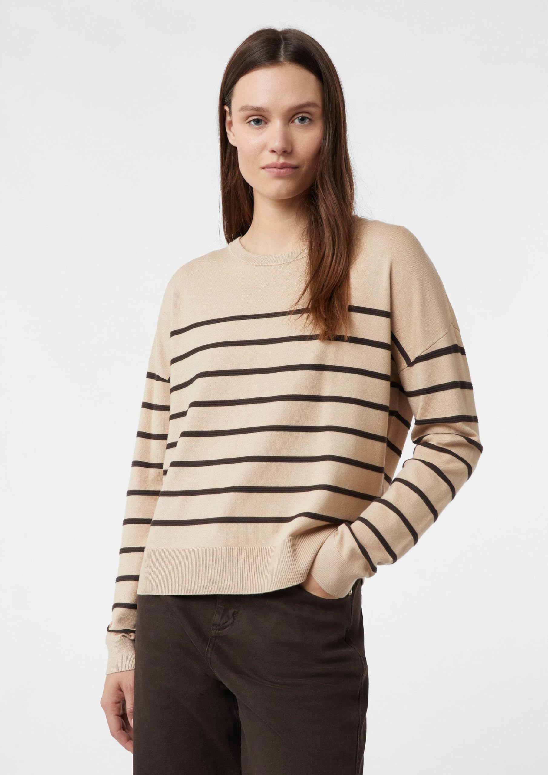 comma-feinstrickpullover-strukturstreifen-beige-gr-e-44 image 6