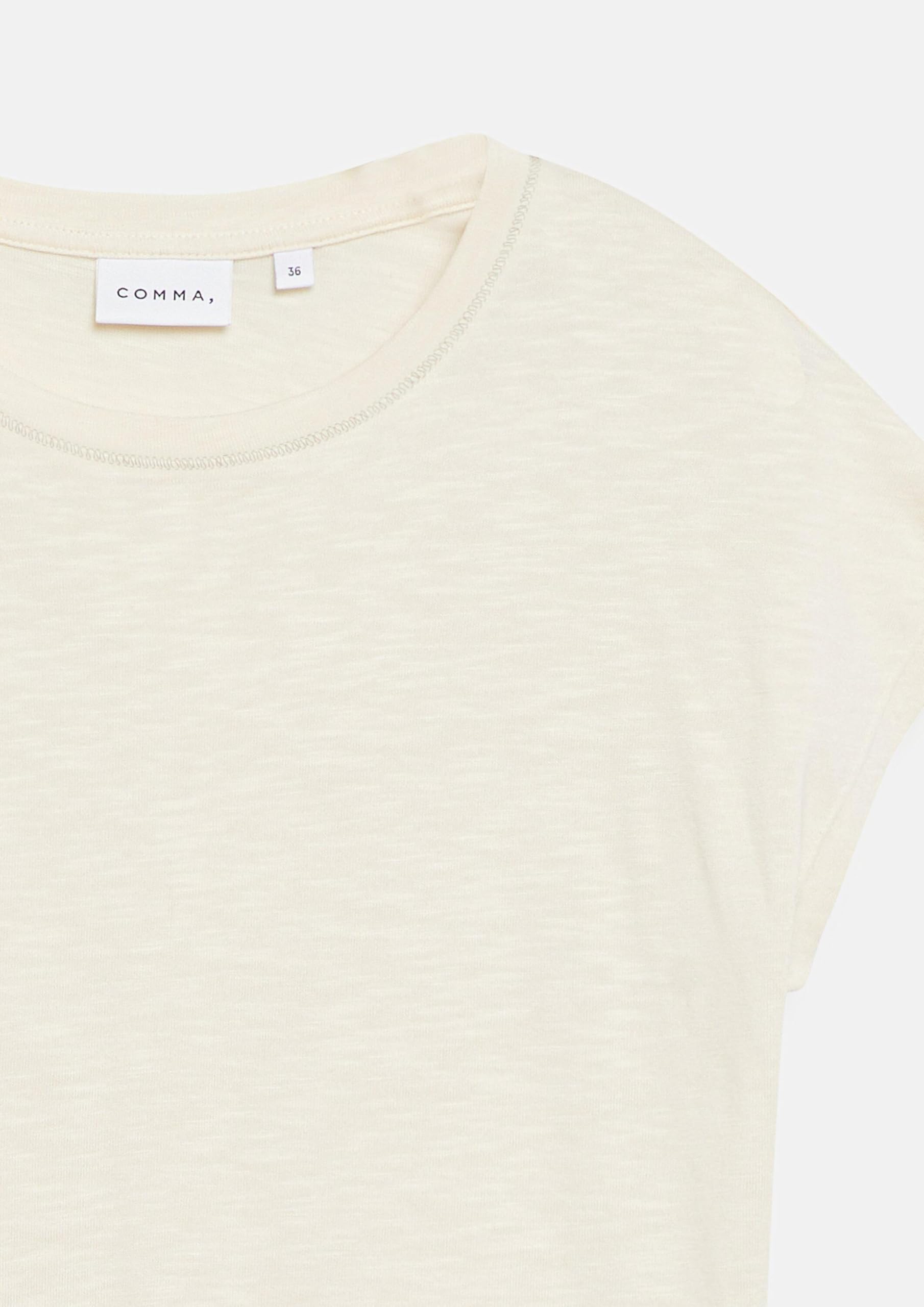 comma-t-shirt-regular-fit-rundhals-kurzarm-dunkelbraun image 5