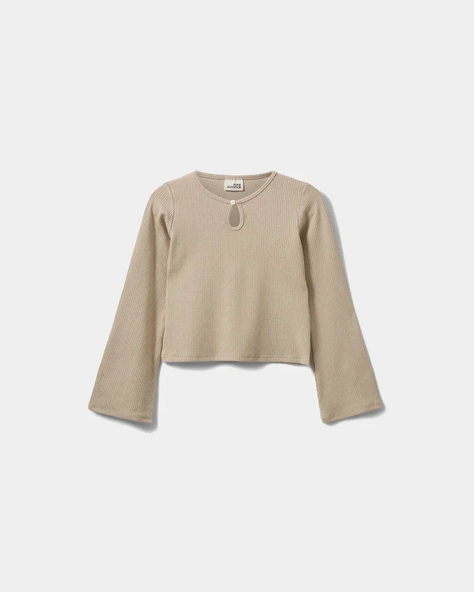 sofie-schnoor-bailosy-langarmshirt-braun-viskose-ripp image 1