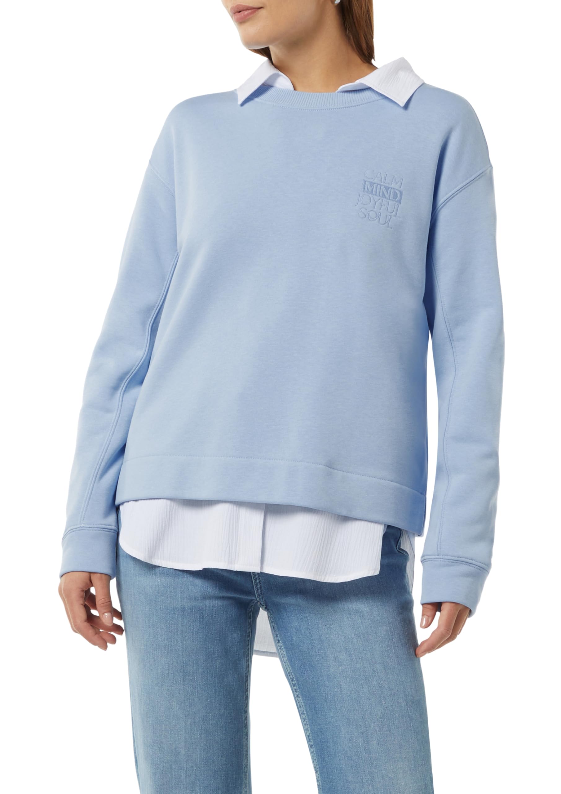 comma-sweatshirt-baumwollmix-mit-stickerei-gr-n image 7