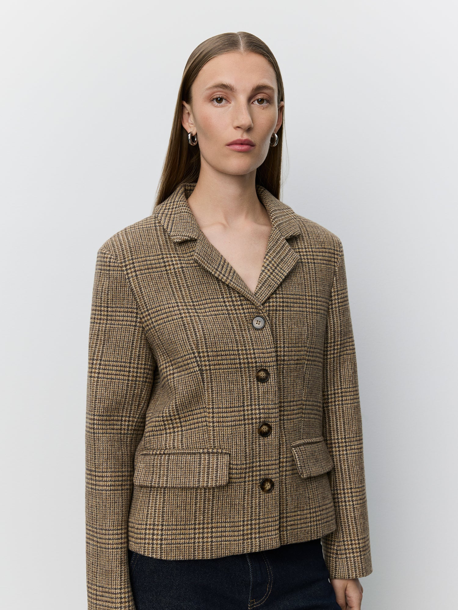 sofie-schnoor-women-ellysw-kurzblazer-brown-check image 5