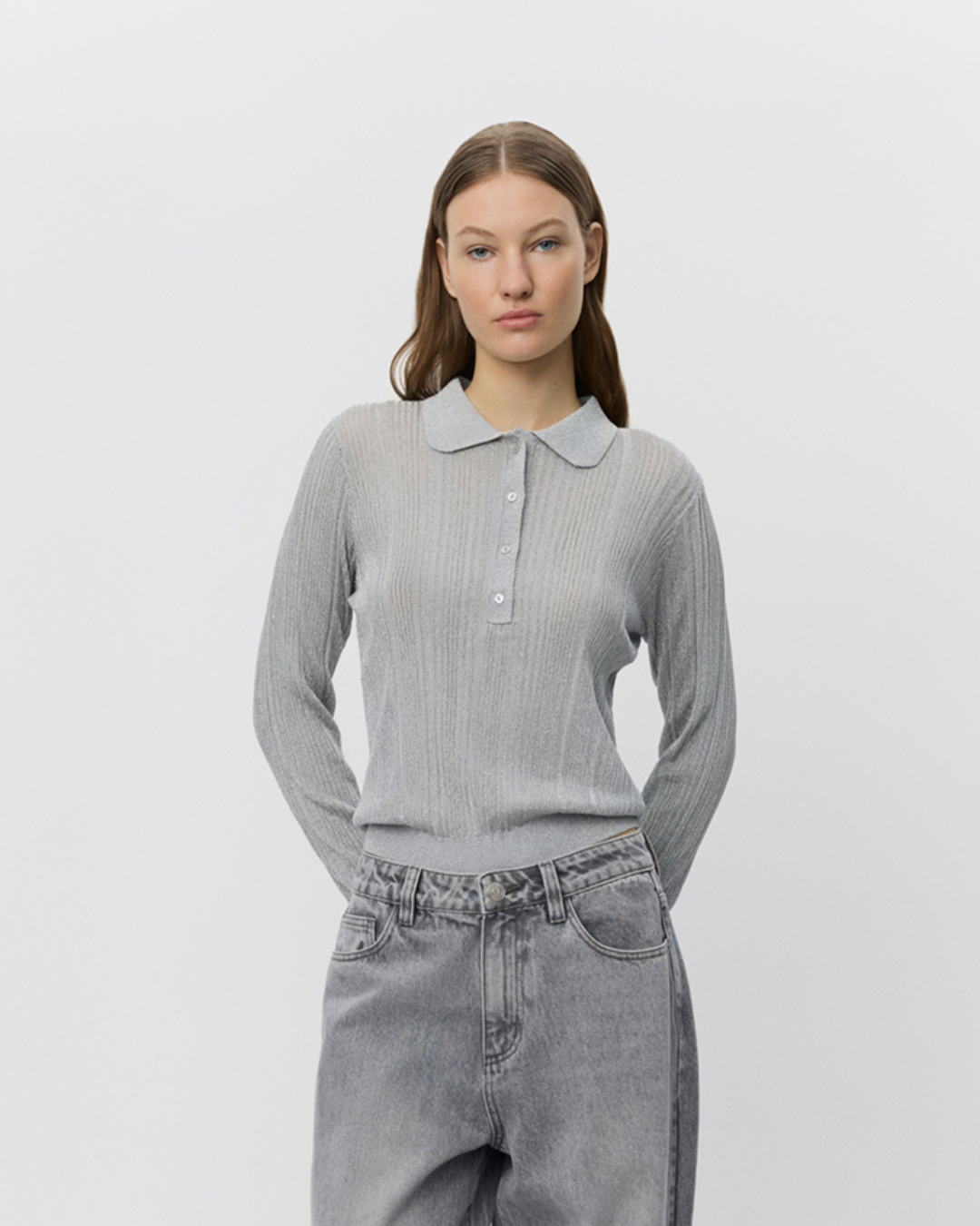 sofie-schnoor-women-mindysw-knit-bluse-silber-transparent image 5